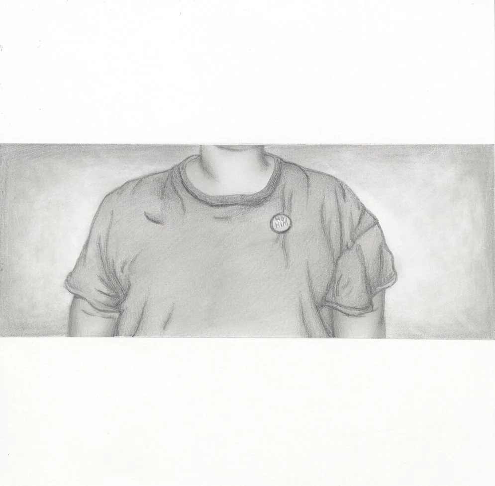 Damien: Navigating Sexualization (Trans Male Participant, He/Him)
	
•	After: The final image shows him bound, posture firm, and composed. The drawing communicates a negotiation between personal safety, self-expression, and the ongoing navigation of s