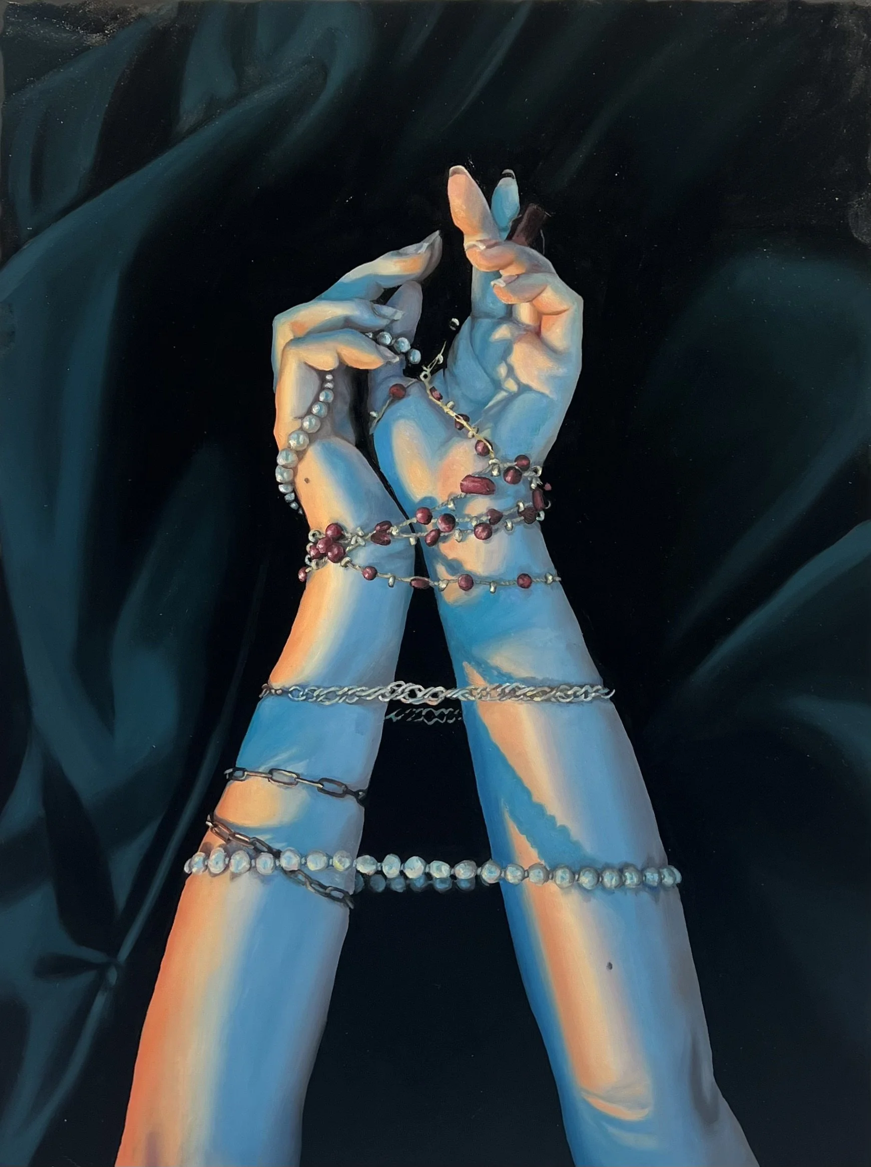 Gold Plated Apologies
(18" x 24" oil on panel 2024)