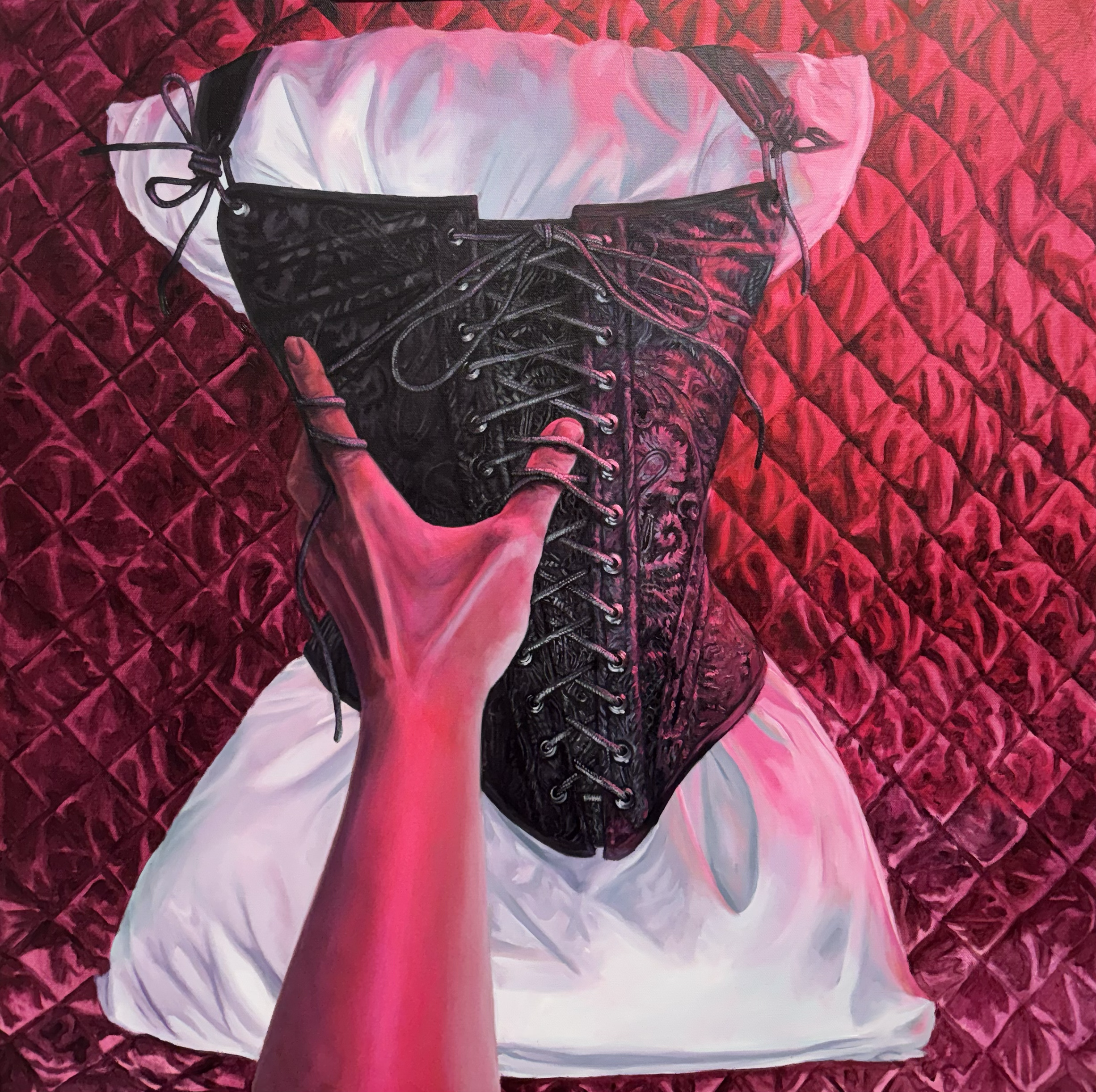 Grasp
(30" x 30" oil on canvas 2026)