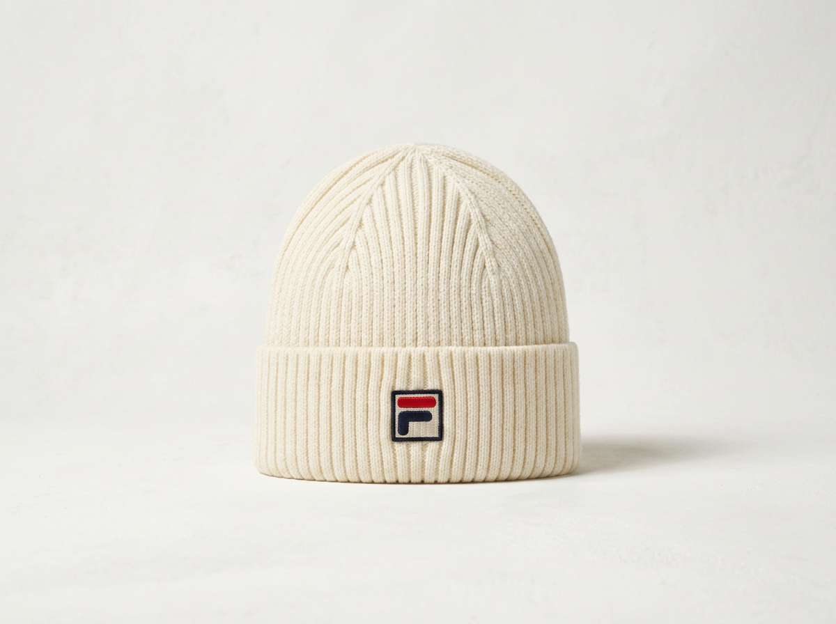 Fila Ricco Ribbed Turnup Beanie Gardenia