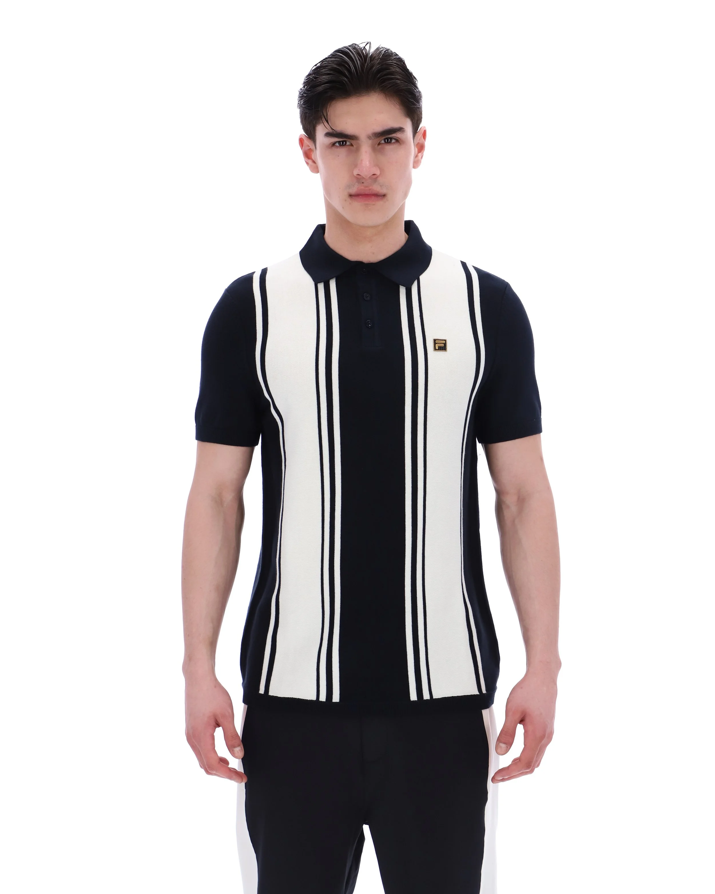 Fila Buddy Knitted Polo Black / Coconut Milk