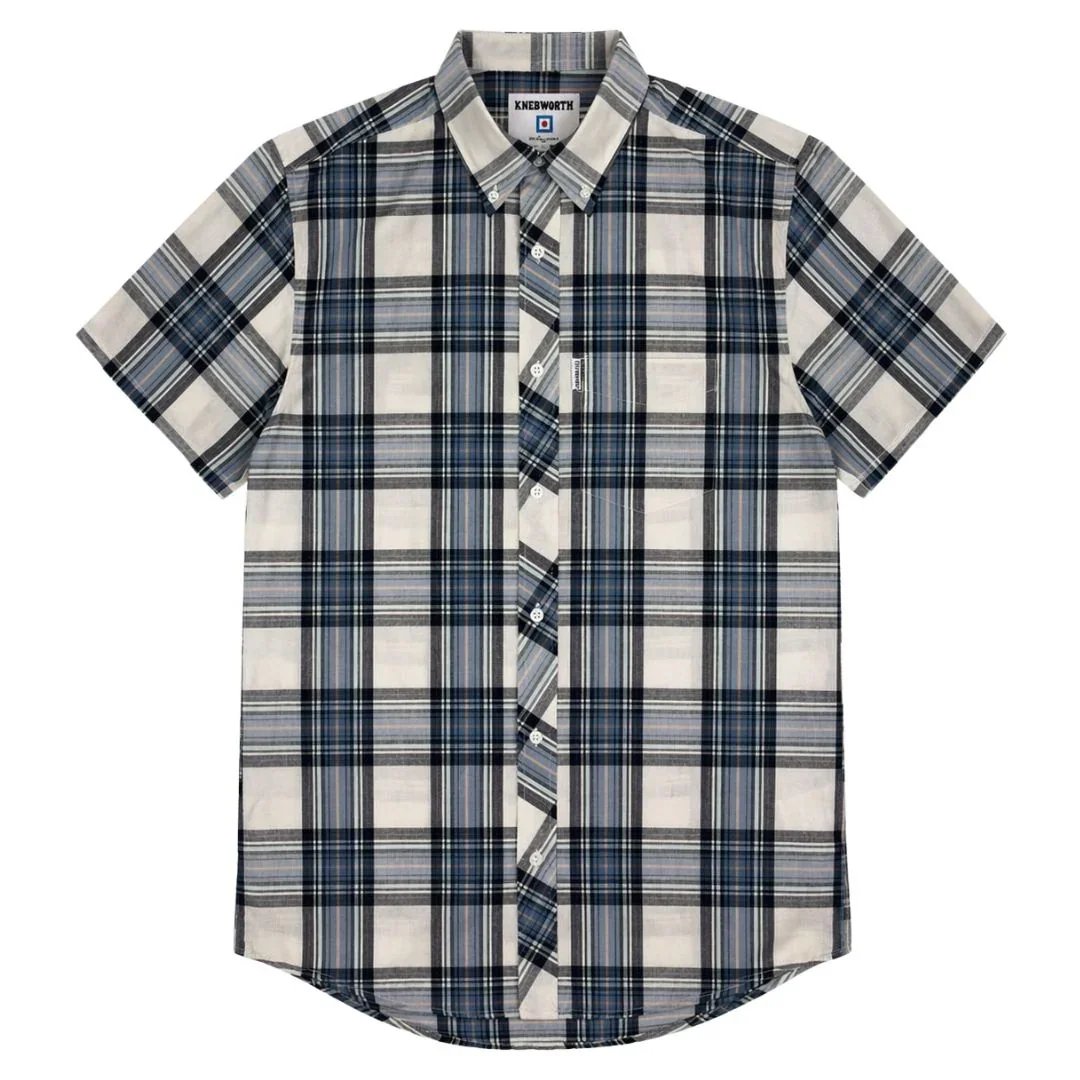 Knebworth Broad Check Shirt - Navy / White / Blue
