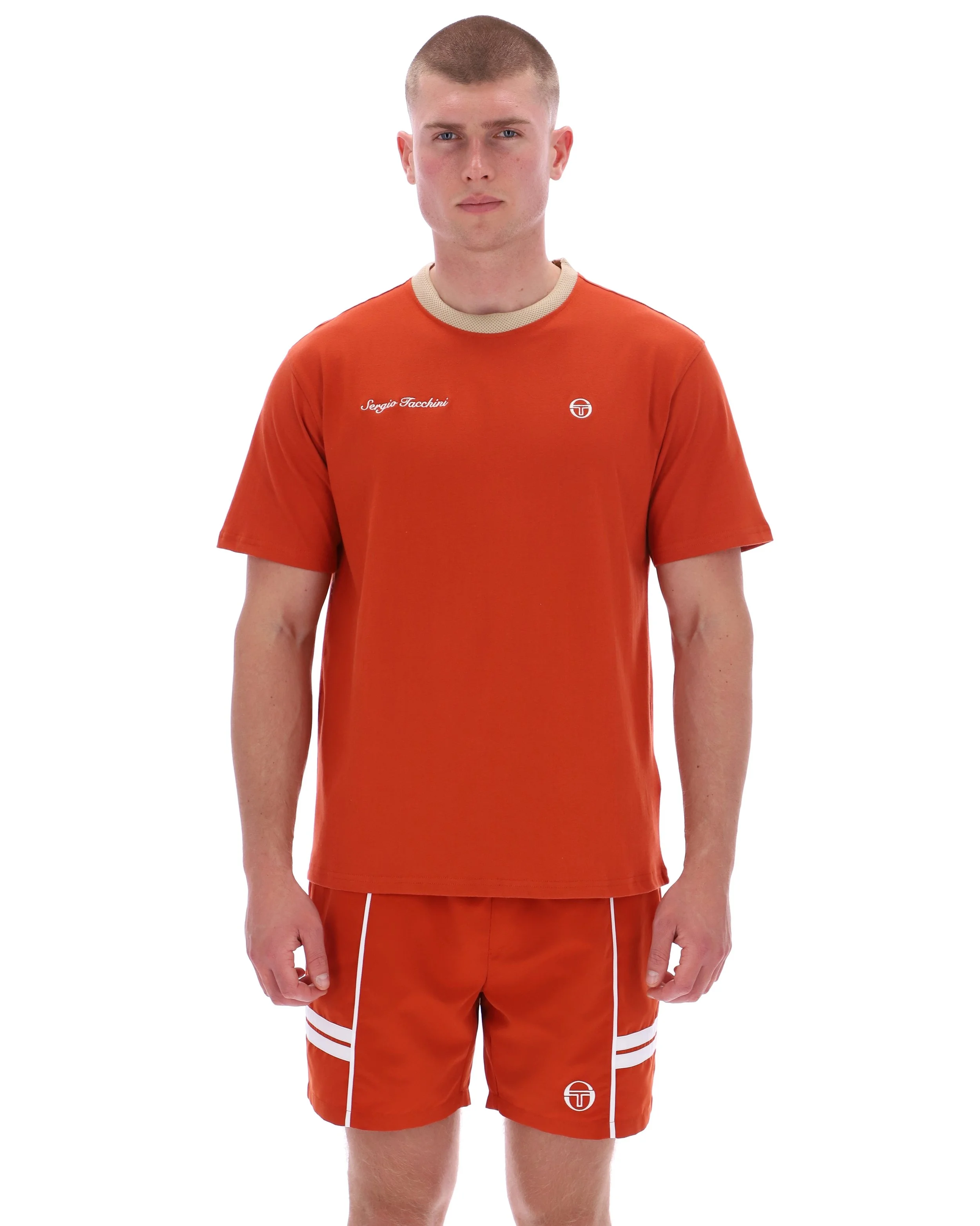 Sergio Tacchini Berto Ringer T-Shirt Rooibos Tea