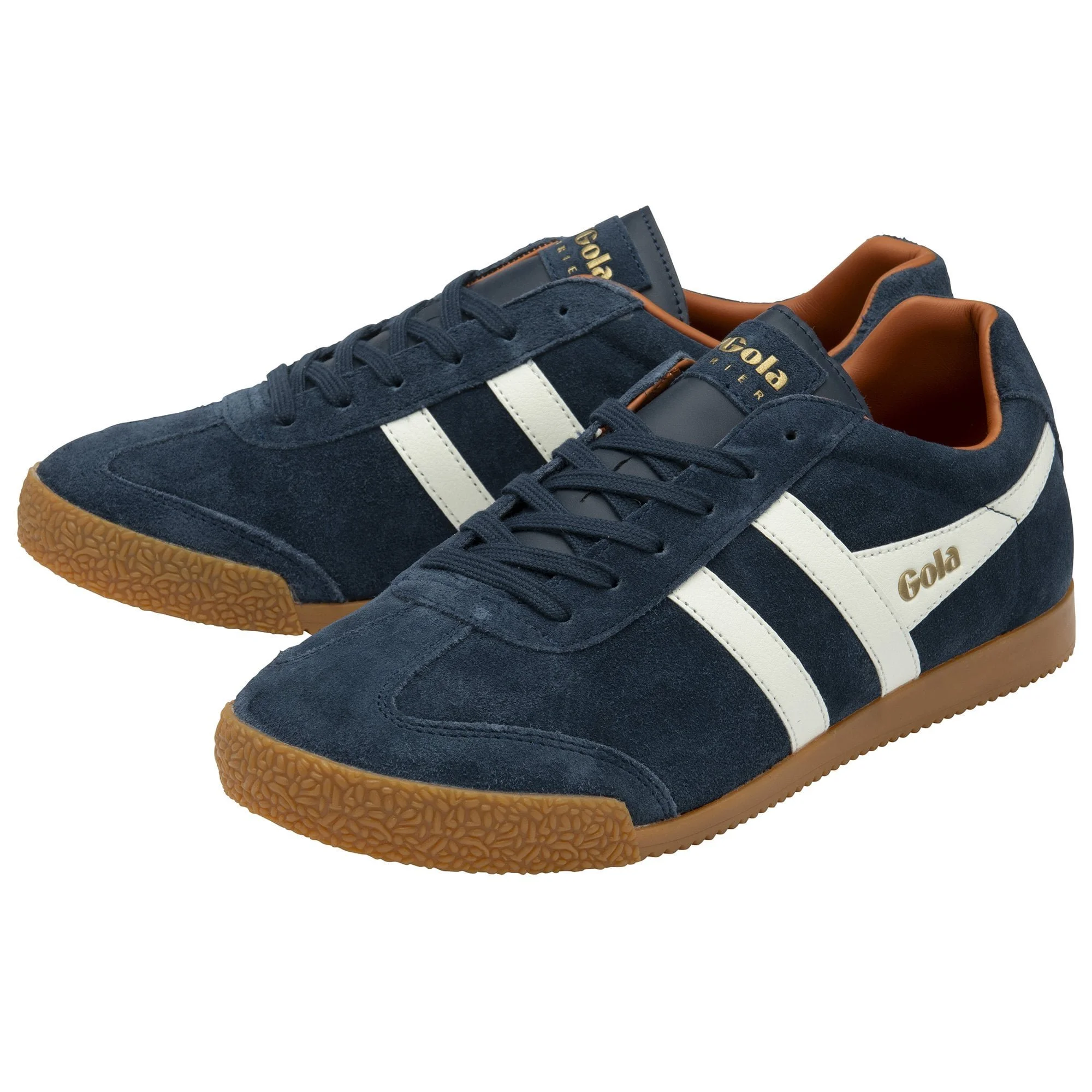 Gola Harrier Trainer - Navy / Off White / Moody Orange