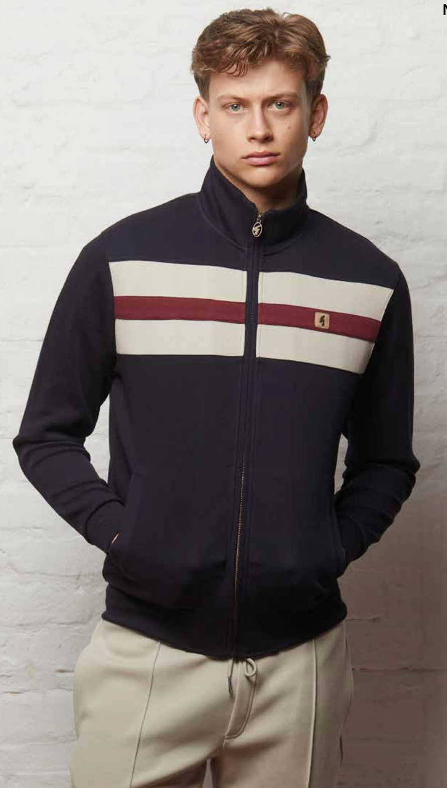 Gabicci Escher Track Top  Navy