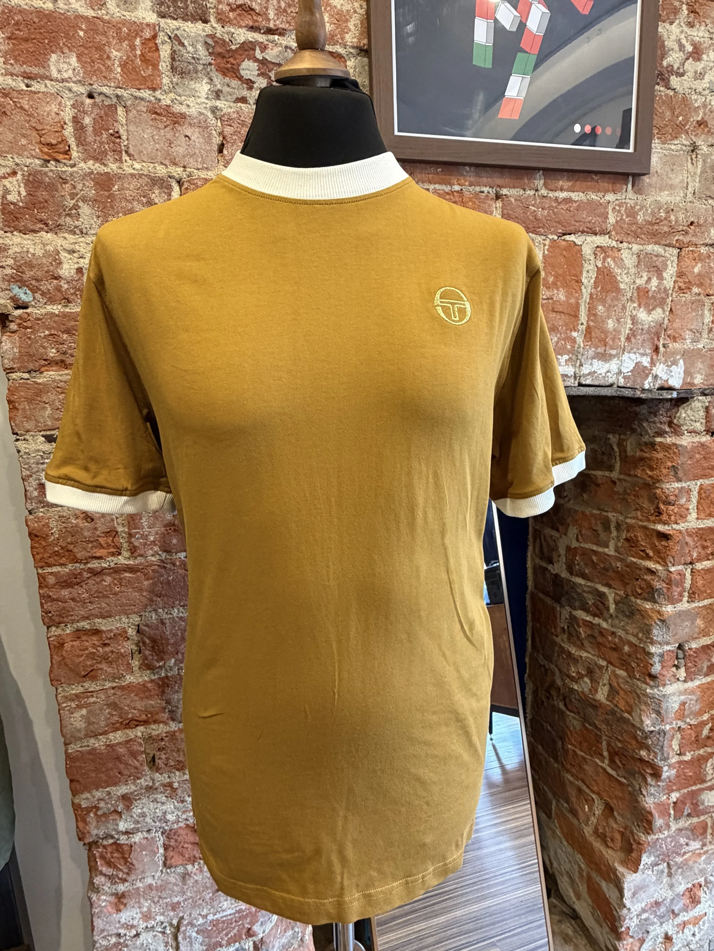 Sergio Tacchini Nera T Shirt Golden Brown / Gardenia