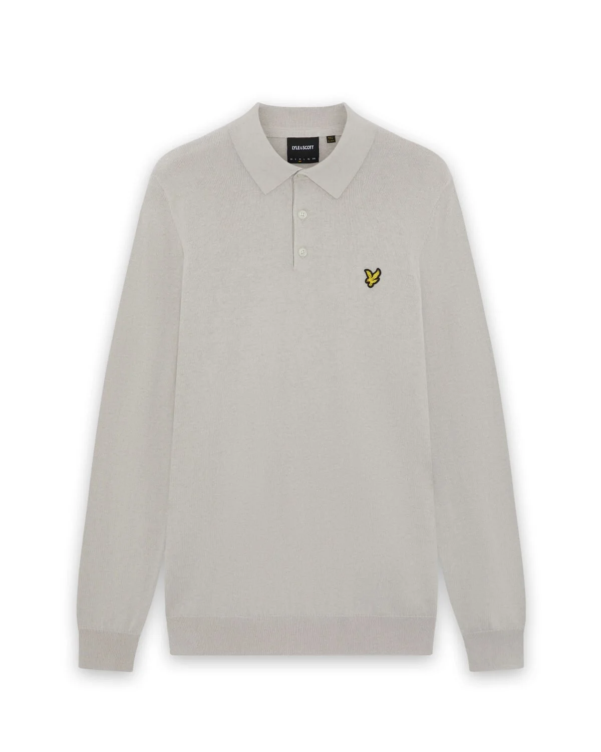 Lyle & Scott Cotton Merino Long Sleeve Knitted Polo Cove