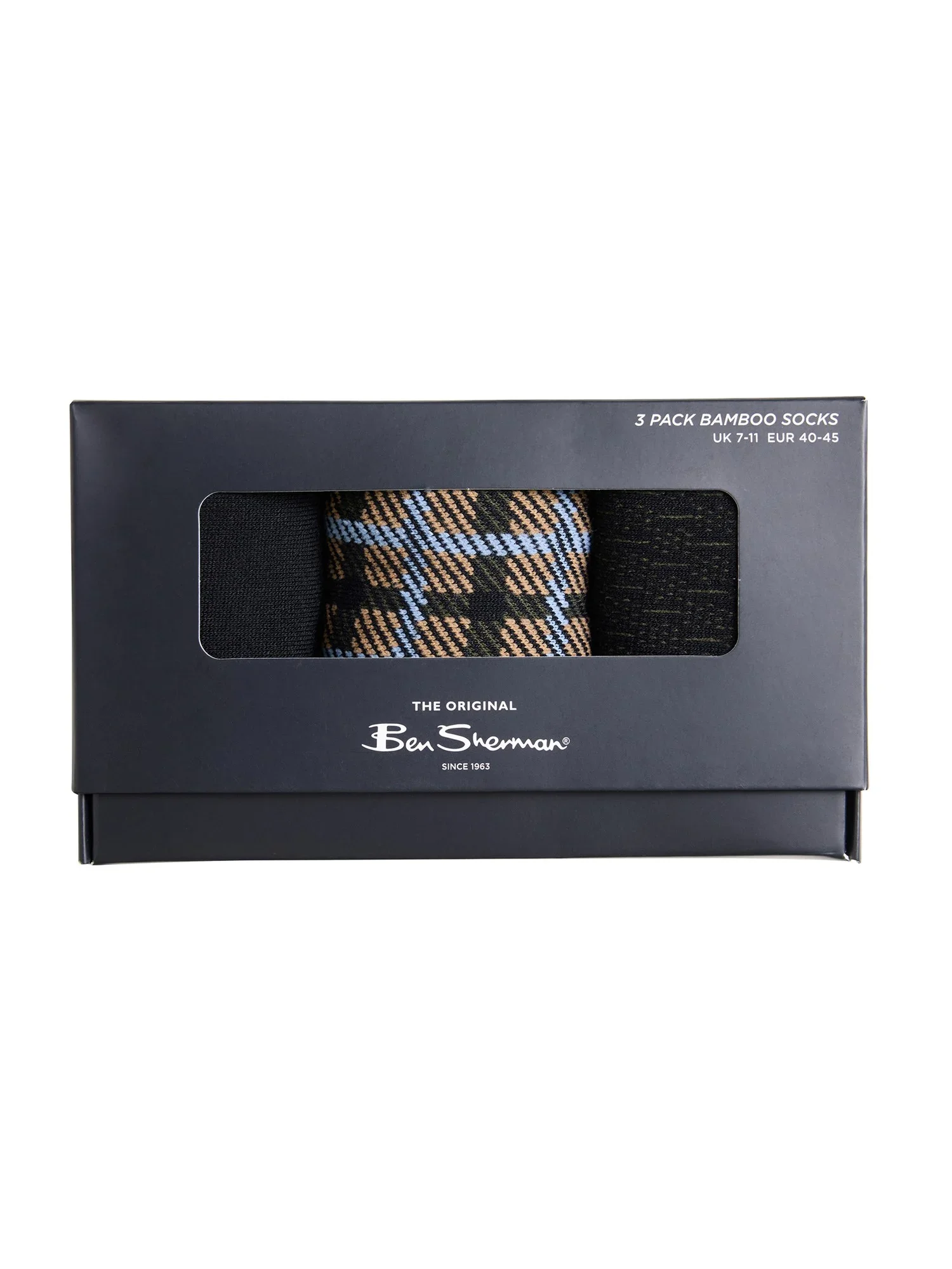 Ben Sherman 3 Pack Mod Stripe Socks Khaki
