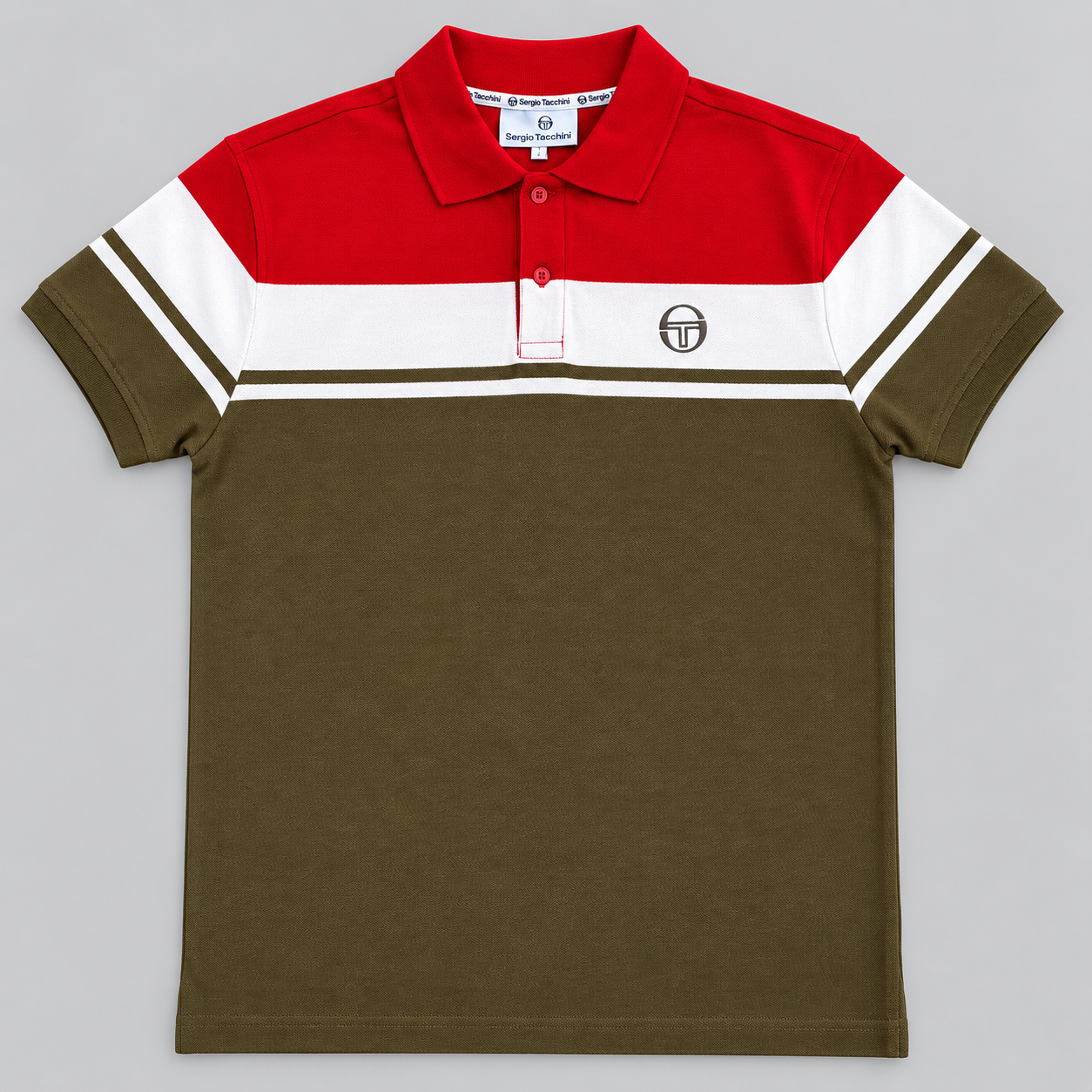 Sergio Tacchini Young Line Polo Adrenaline Rush/Gardenia/Dark Olive