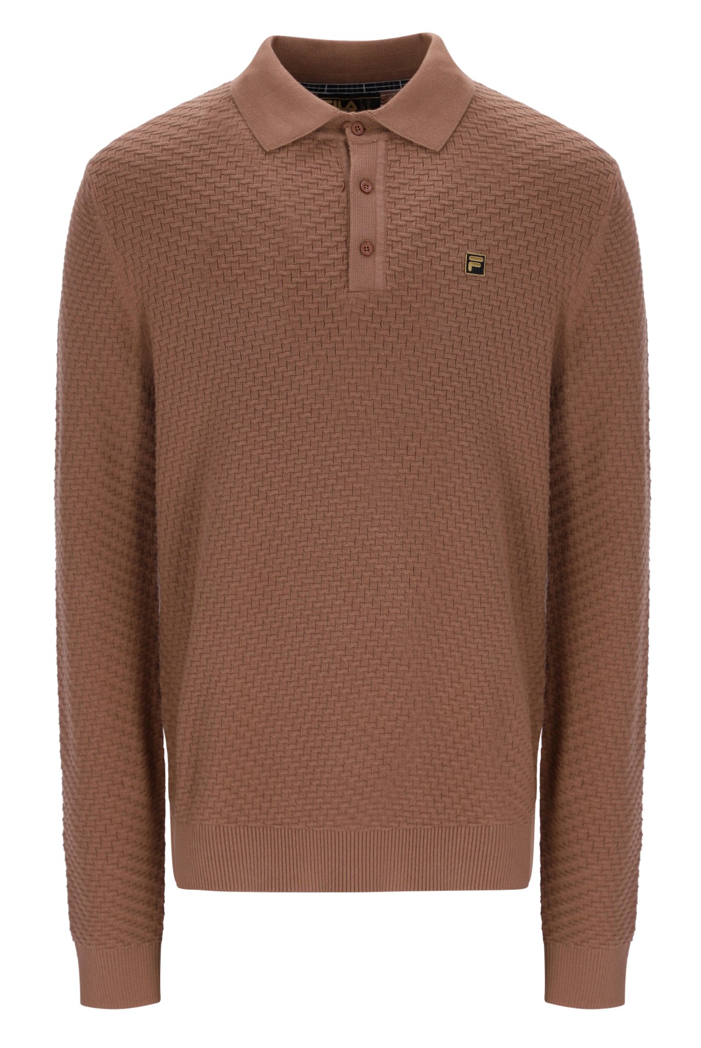 Fila Elia Long Sleeve Polo Raw Umber