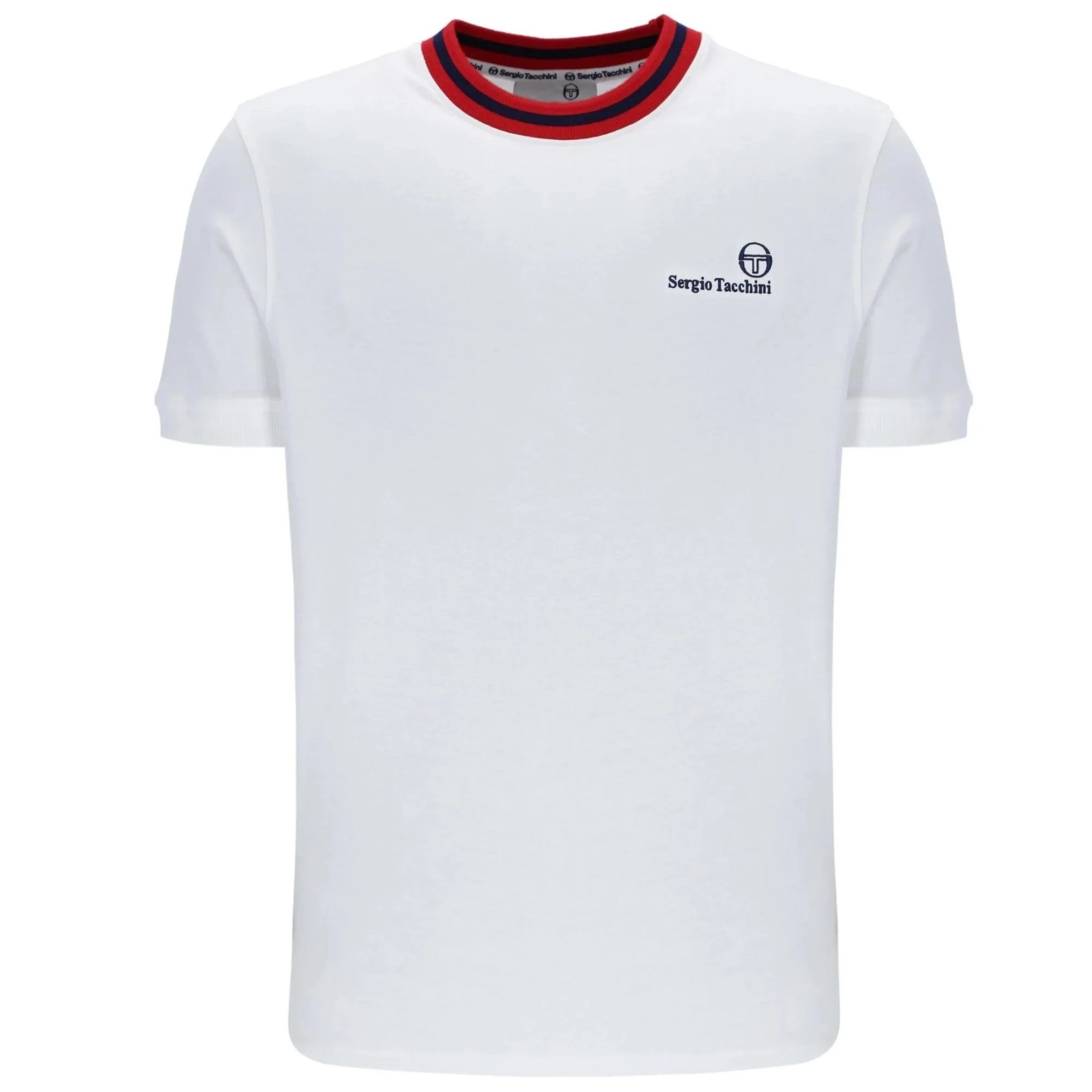 Sergio Tacchini Rainer FC T-Shirt White/Maritime Blue/Adrenaline Rush