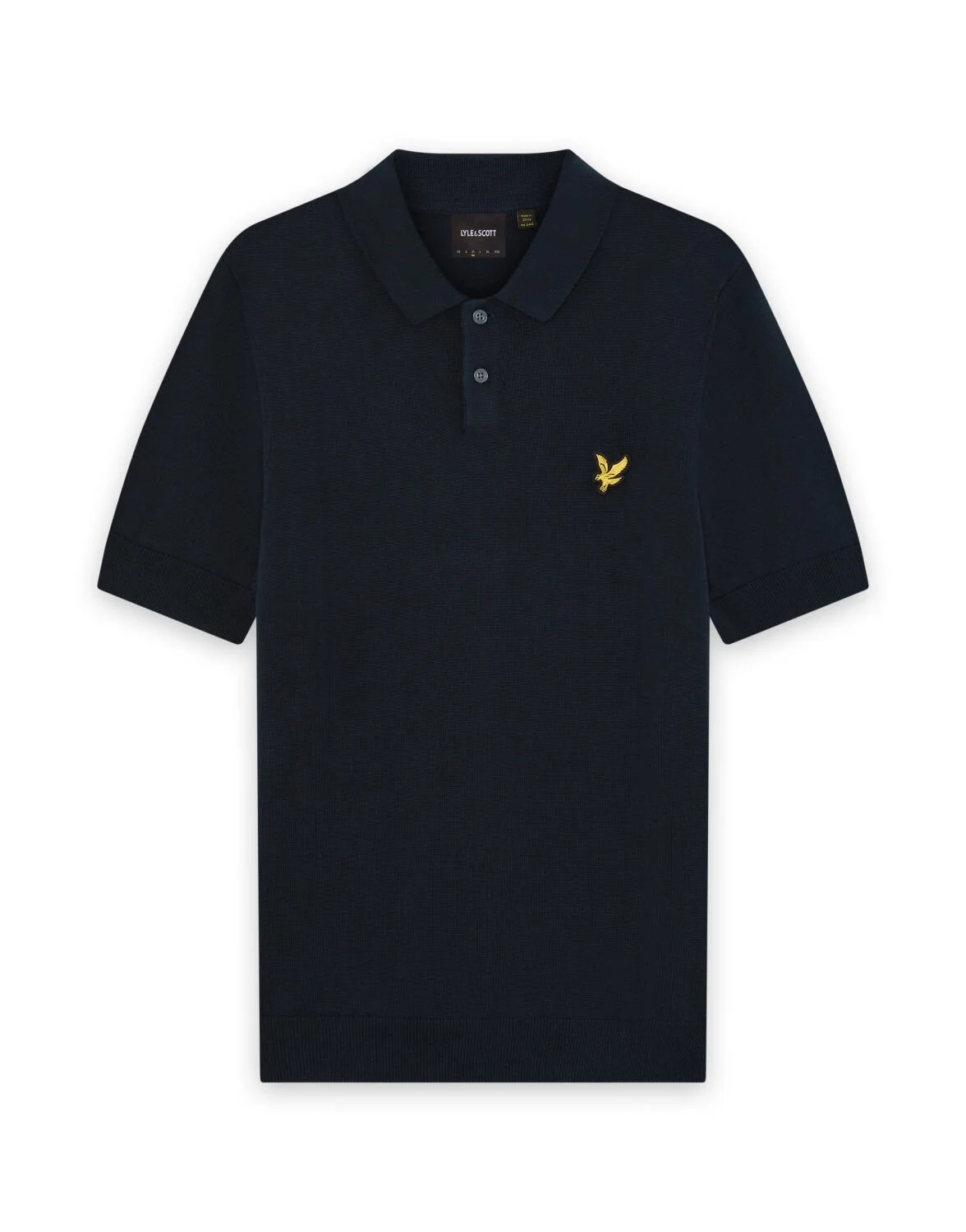 Lyle & Scott Archive Revisited Knitted Polo Shirt Dark Navy