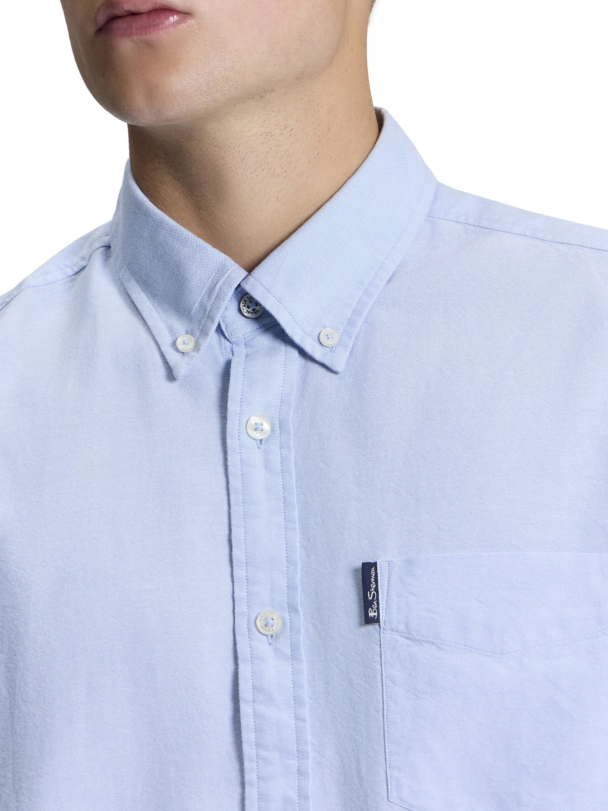 Ben Sherman Signature Short Sleeve Oxford Shirt Sky