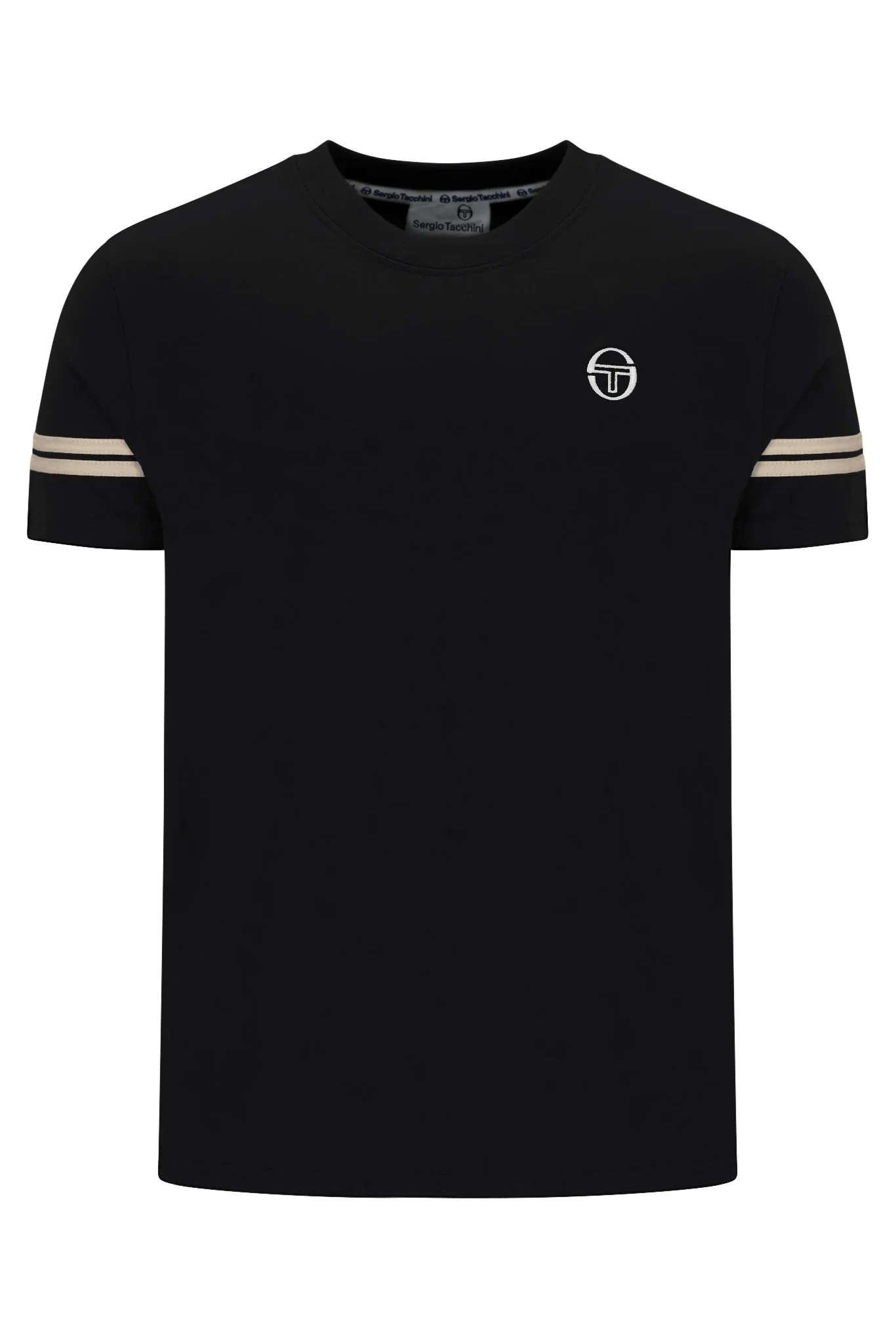 Sergio Tacchini Grello Crew Neck T Shirt Black/Peyote