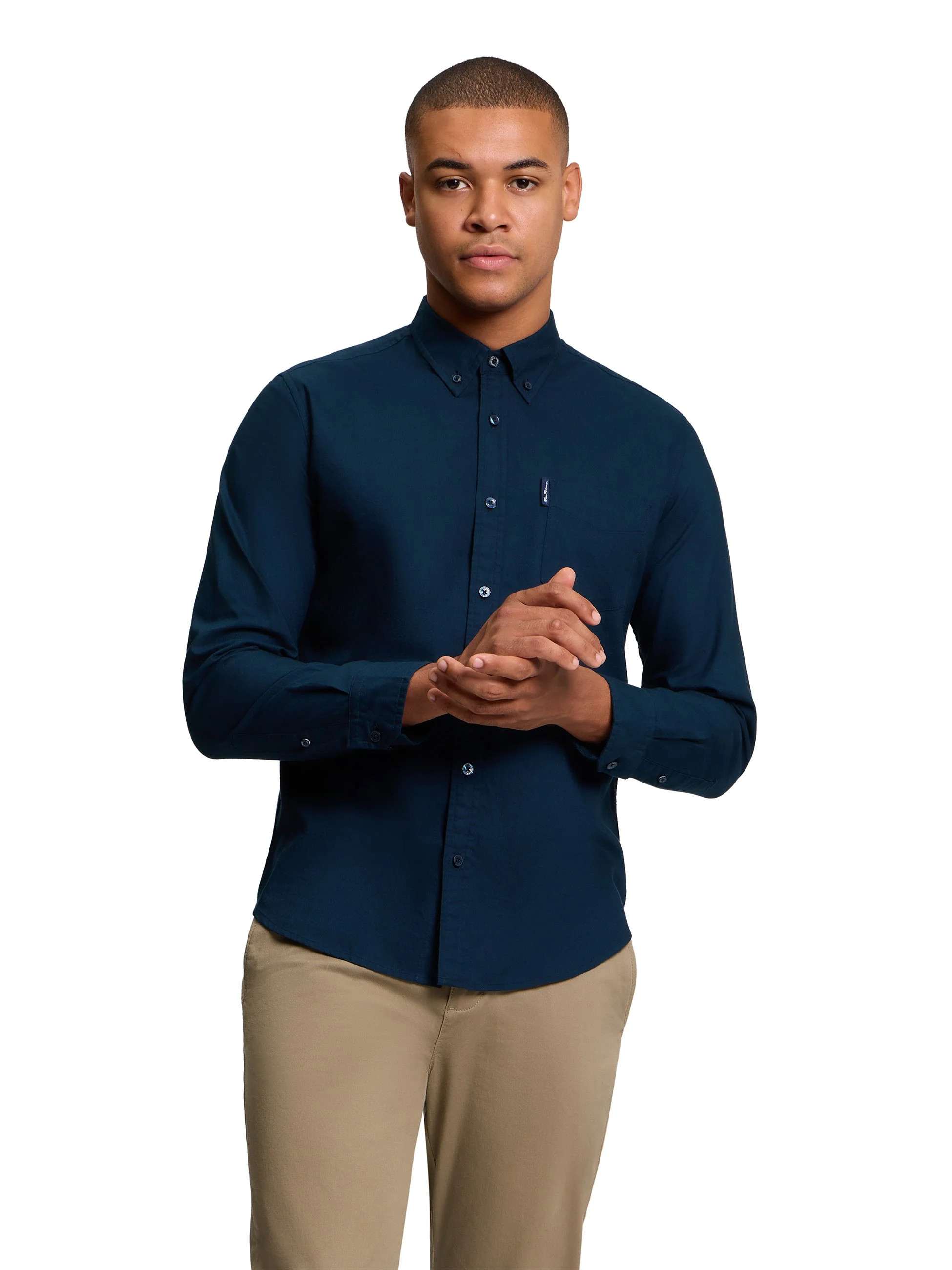 Ben Sherman Signature Long Sleeve Oxford Shirt Navy