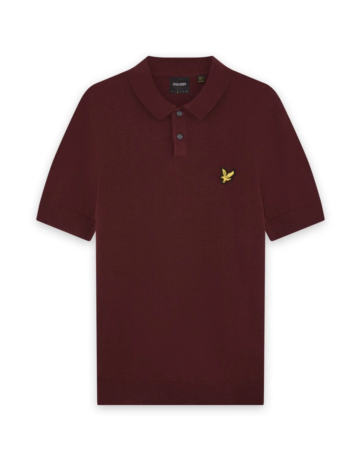 Lyle & Scott Archive Revisited Knitted Polo Shirt Claret Jug