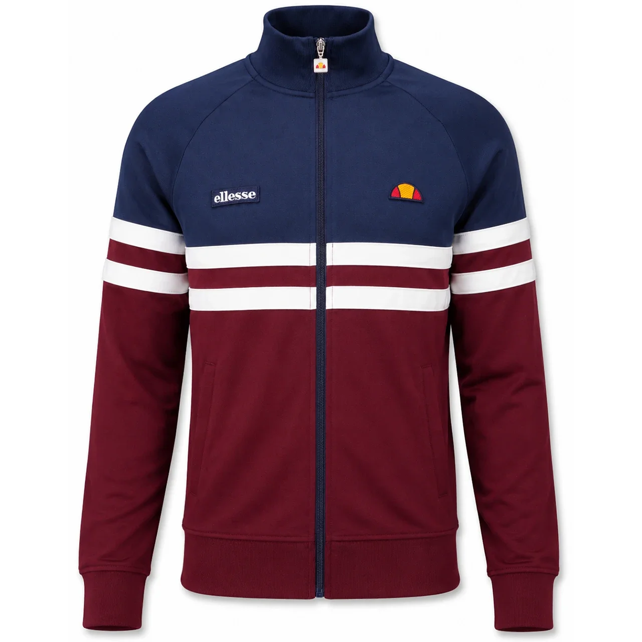 Ellesse Rimini Track Jacket - Burgundy / Navy