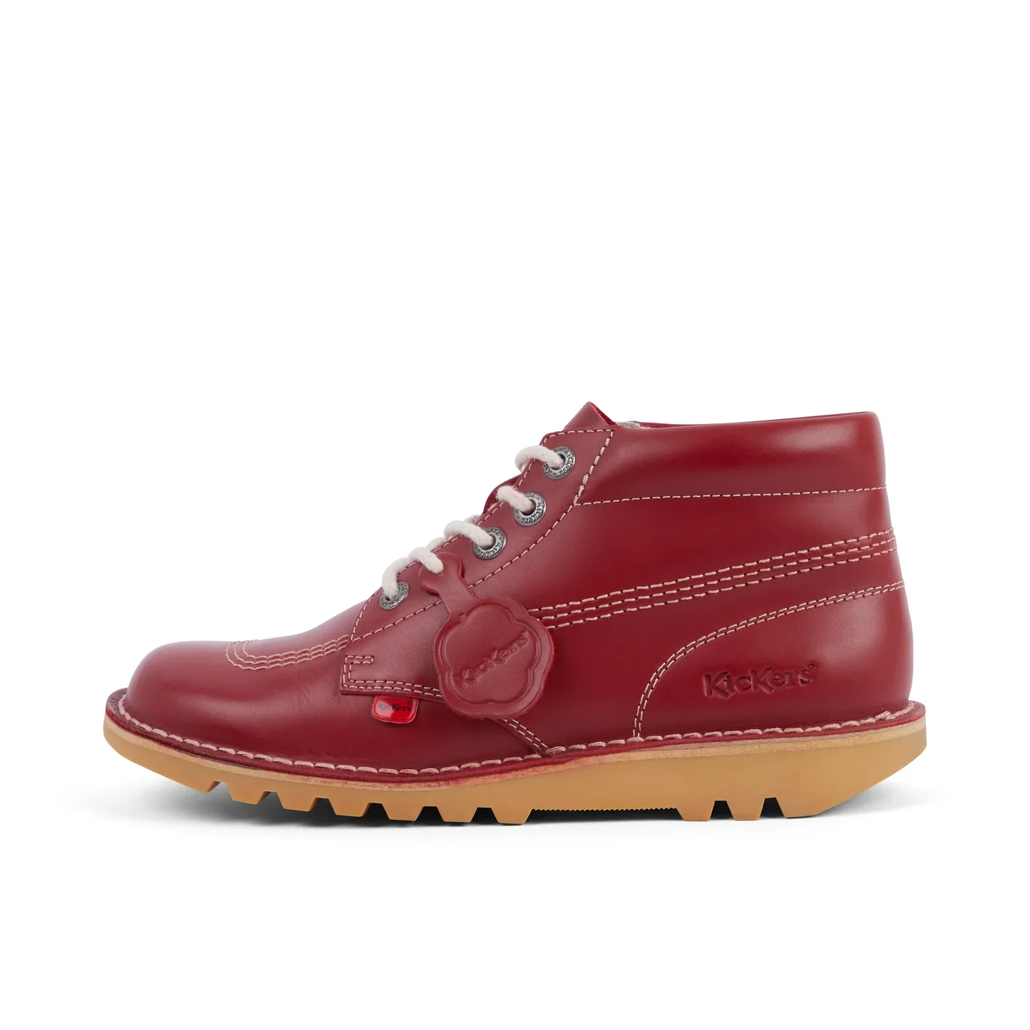 Kickers Kick Hi Leather Boots - Red