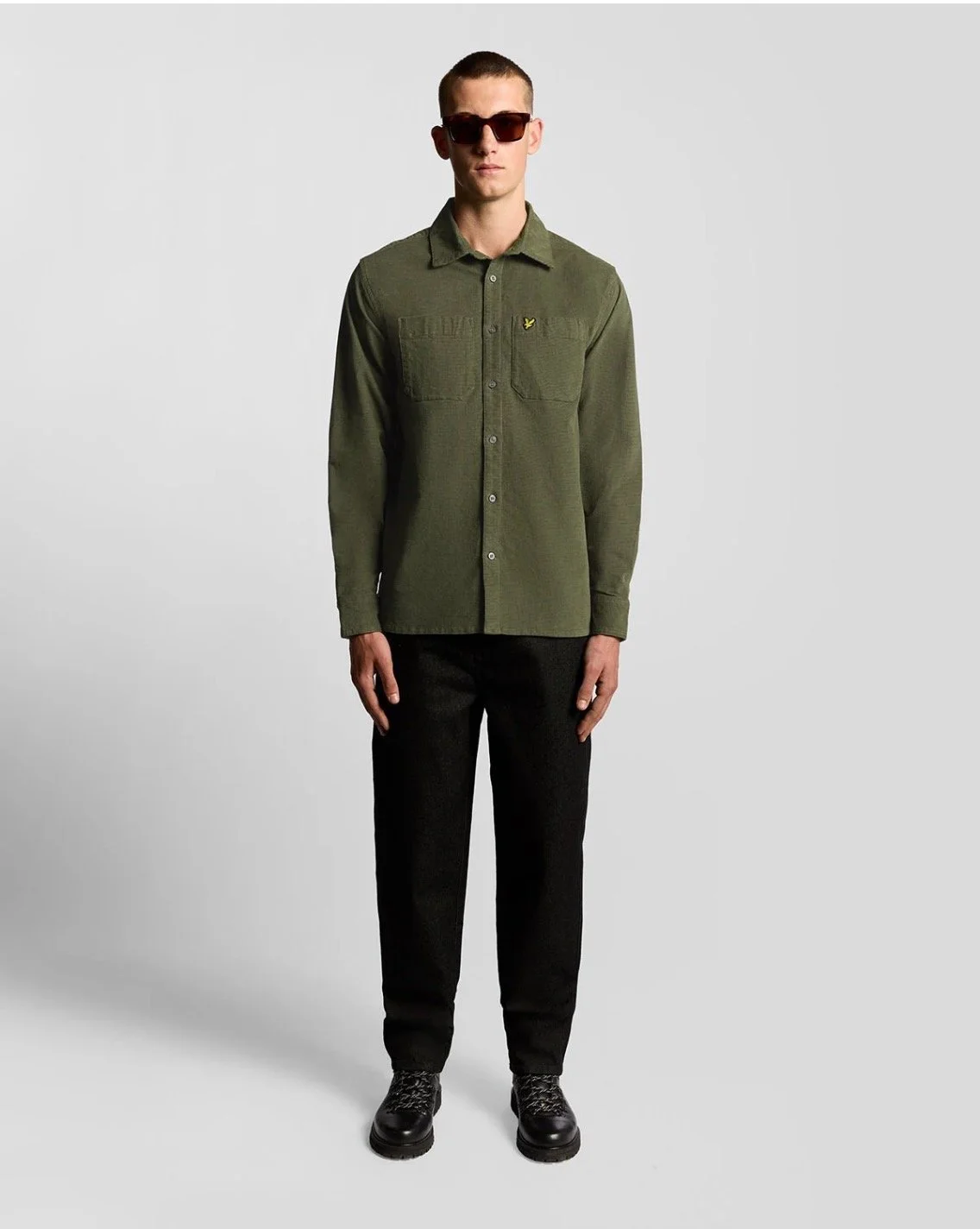 Lyle & Scott Needle Corduroy Shirt Deep Depths