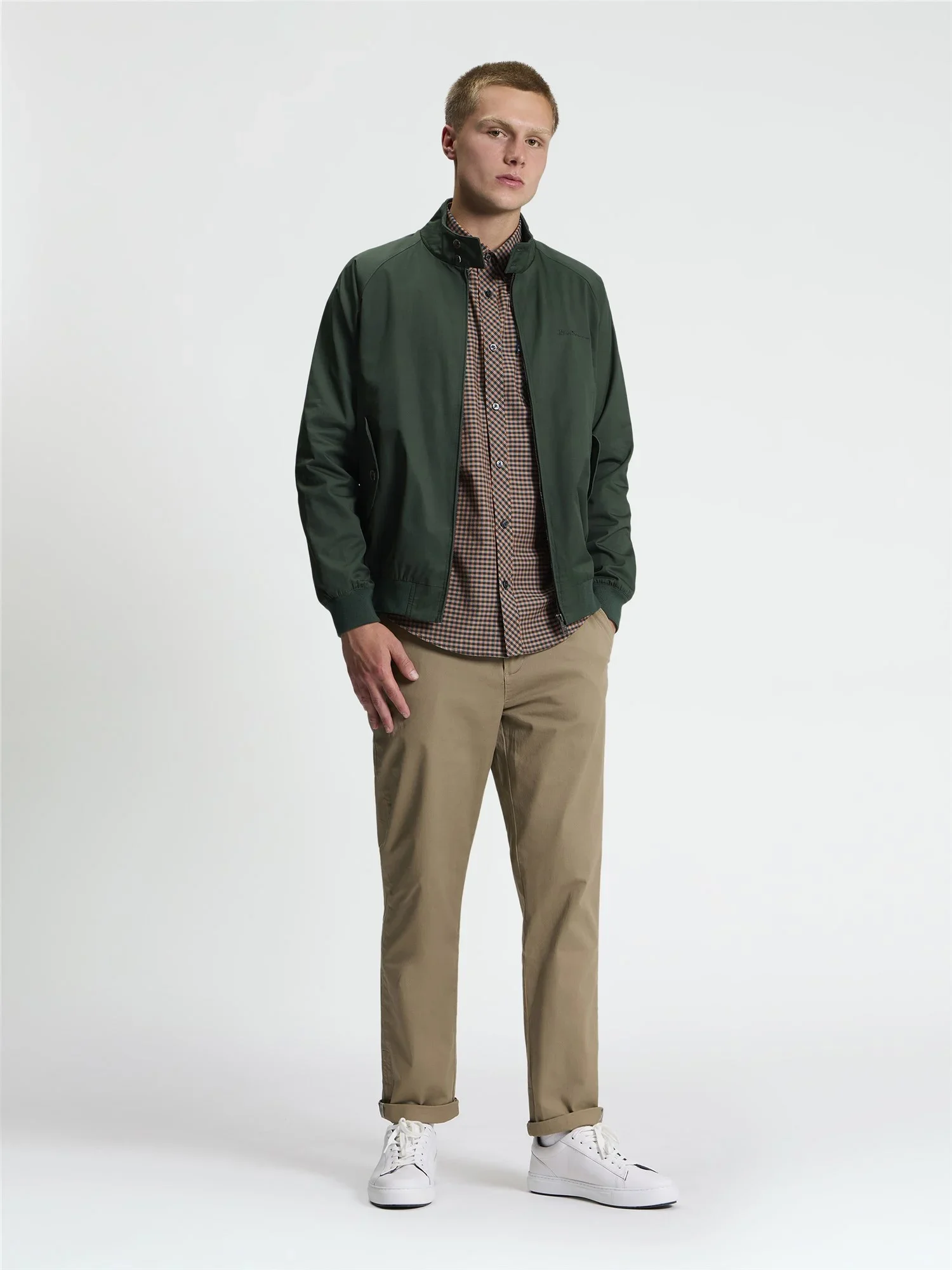 Ben Sherman Signature Harrington Bottle Green