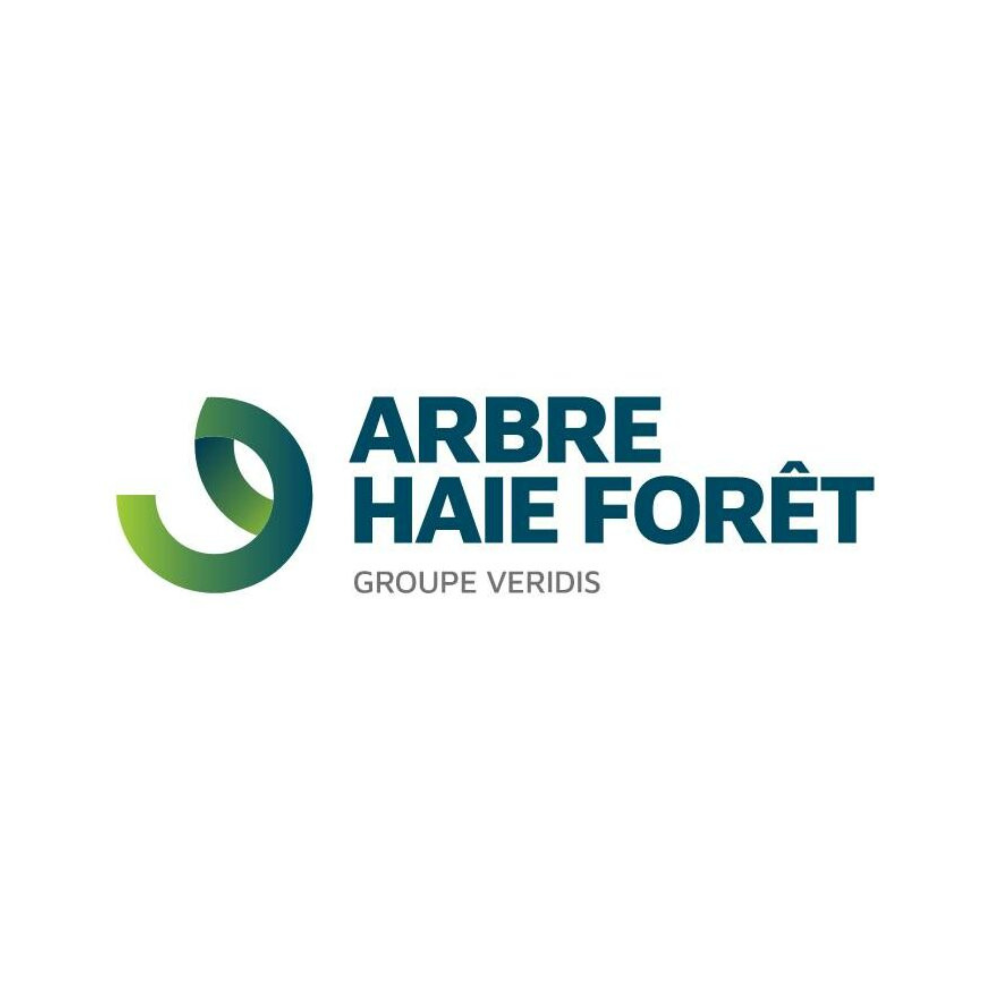 Logo du groupe Veridis avec un symbole en forme de boucle verte et le texte 'Arbre Haie Forêt'.