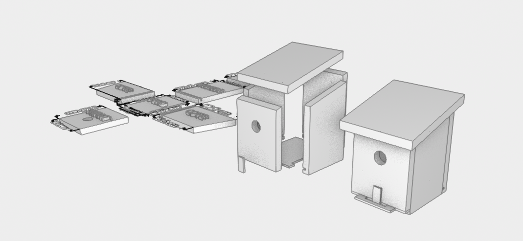 Plans 3D – Nichoir à mésanges