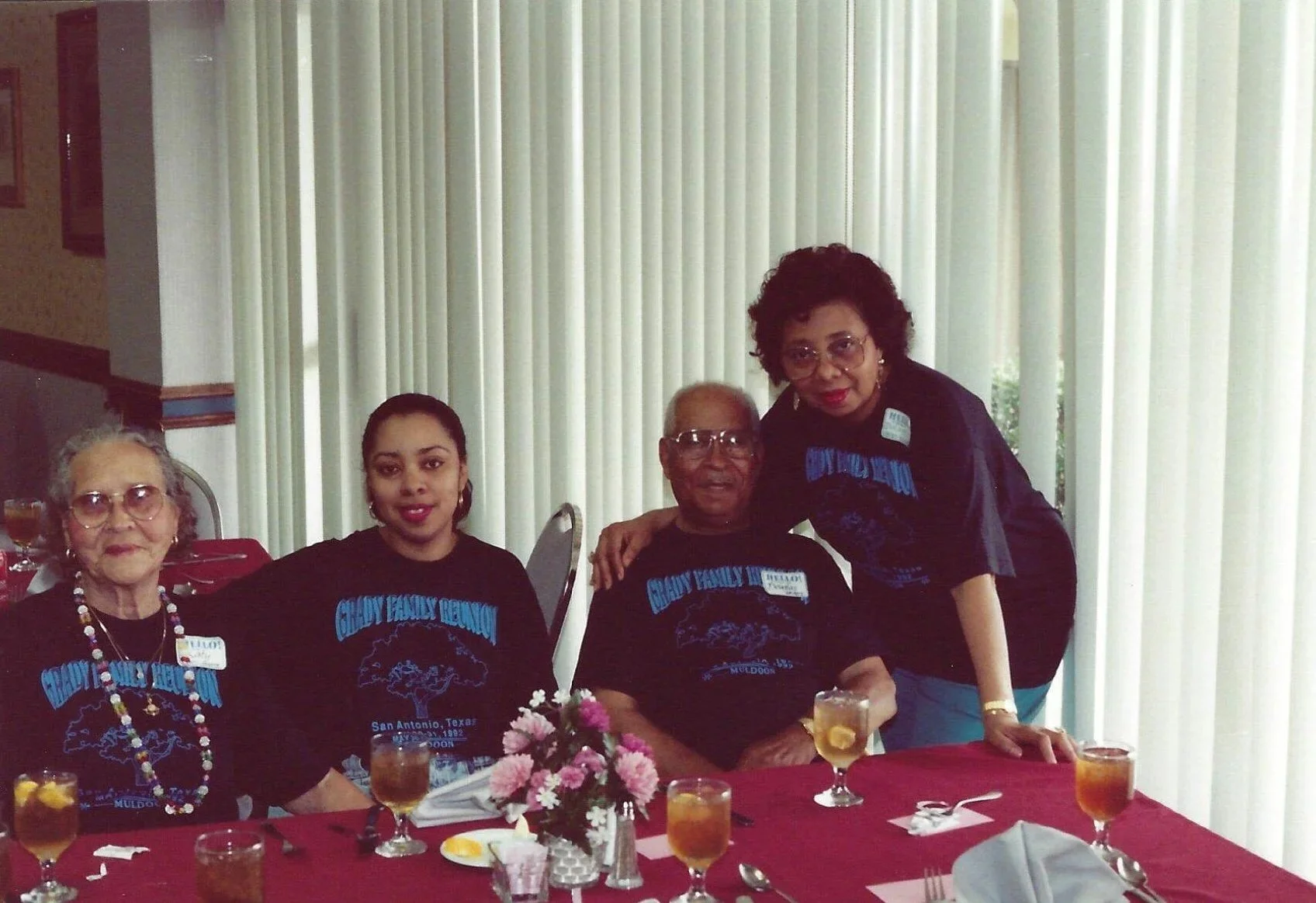 From Left: Aunt Katie Grady Sweats, Deborah Grady Miller,  and Uncle Douglas "Bubba" Grady, and Deloris Grady Wilkerson.