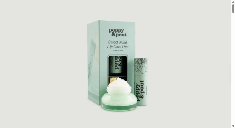 Poppy & Pout Mint Lip Care Duo