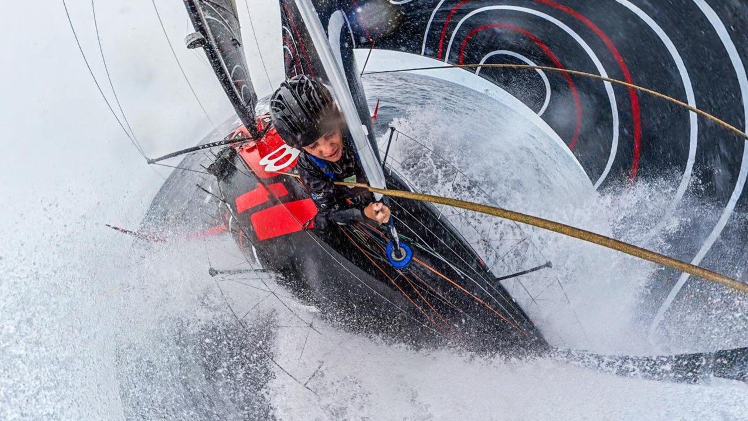 Liz Wardley on bow of Embrace the Challenge TORA