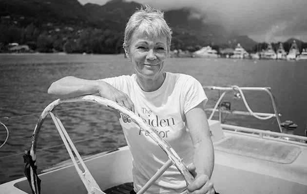 Tracy Edwards MBE, British sailor and skipper of the first all-female crew in the Whitbread Round the World Yacht Race.