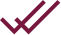 A checkmark icon with three lines indicating completion or approval.