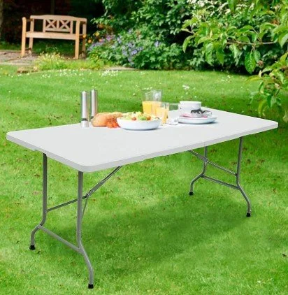 6-foot white collapsible table