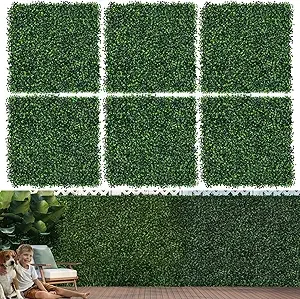 DIY boxwood photo backdrop