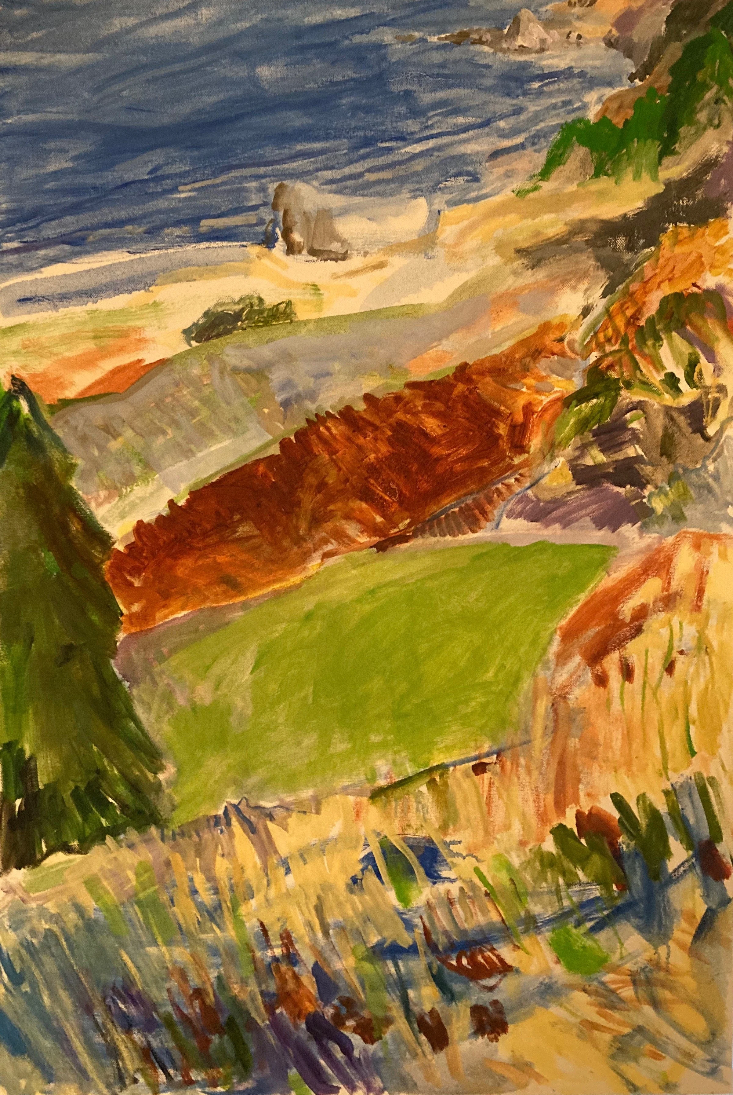 Indian Sands, OR - Oil on canvas 2 x 3" 2002