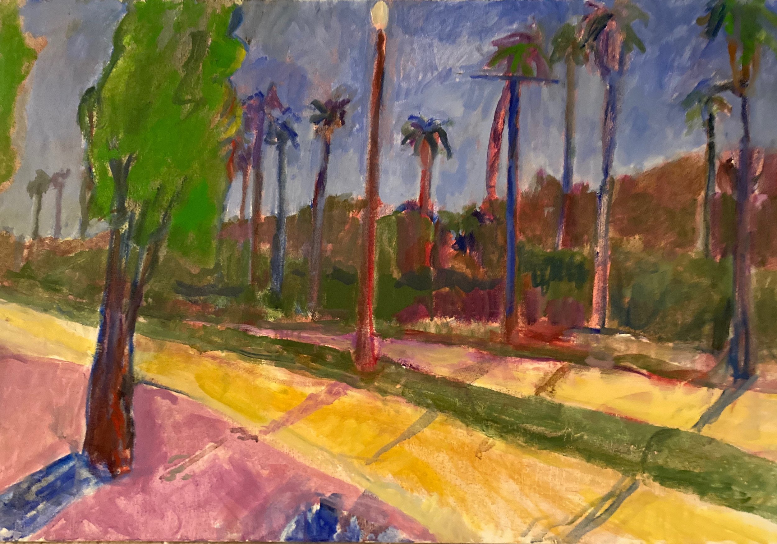 Victoria Ave, Riverside - Oil 30x20'