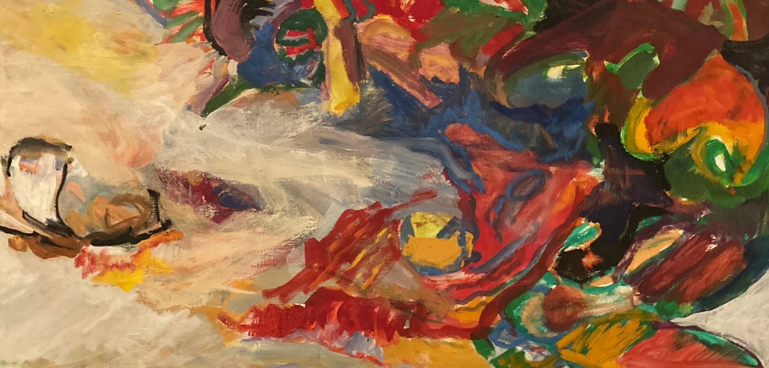 Feast - Acrylic on canvas 18 x 36" 1989