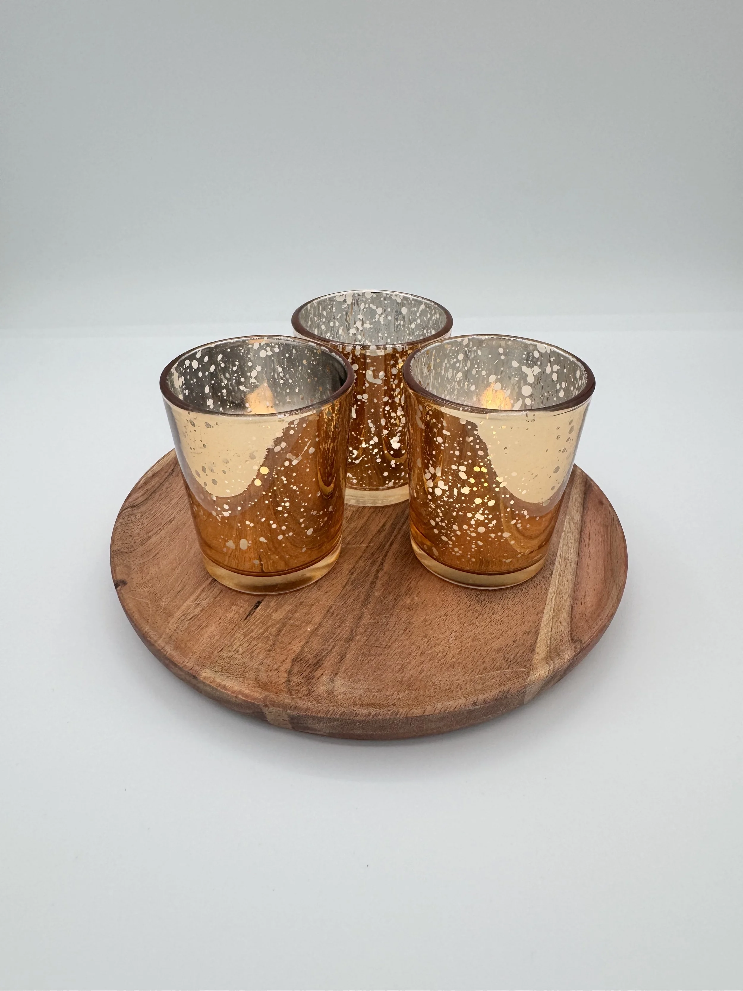 Gold Mercury Glass Votive Holders