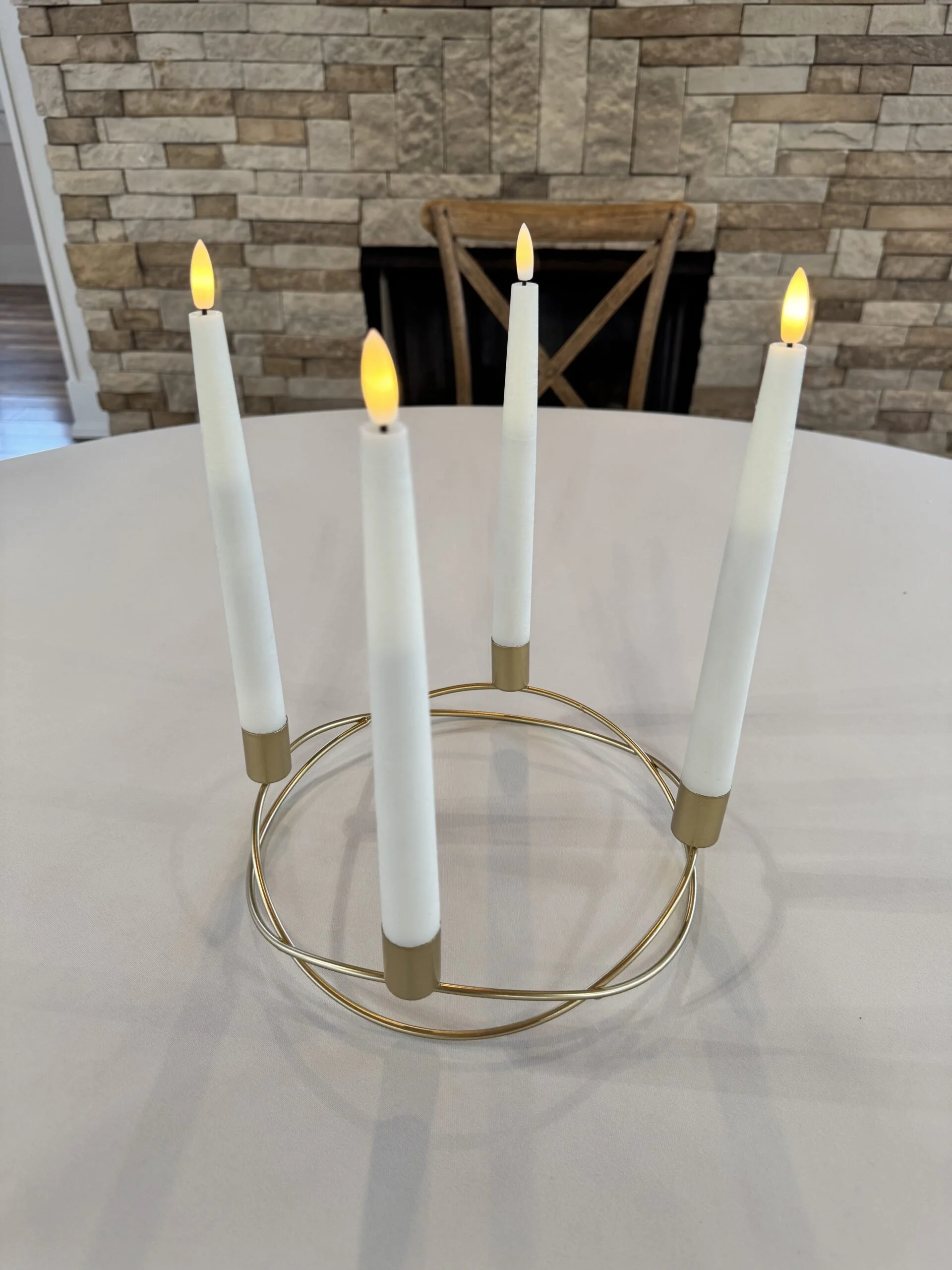 Black Taper Candles with Stands
