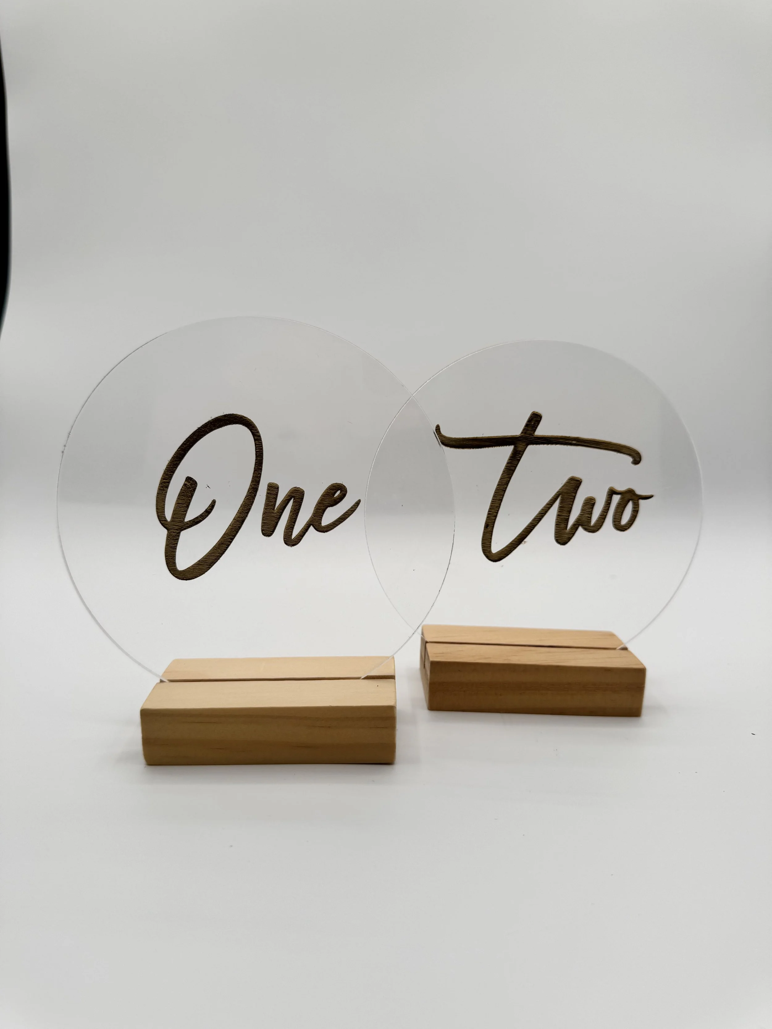 Acrylic Circle Table Numbers