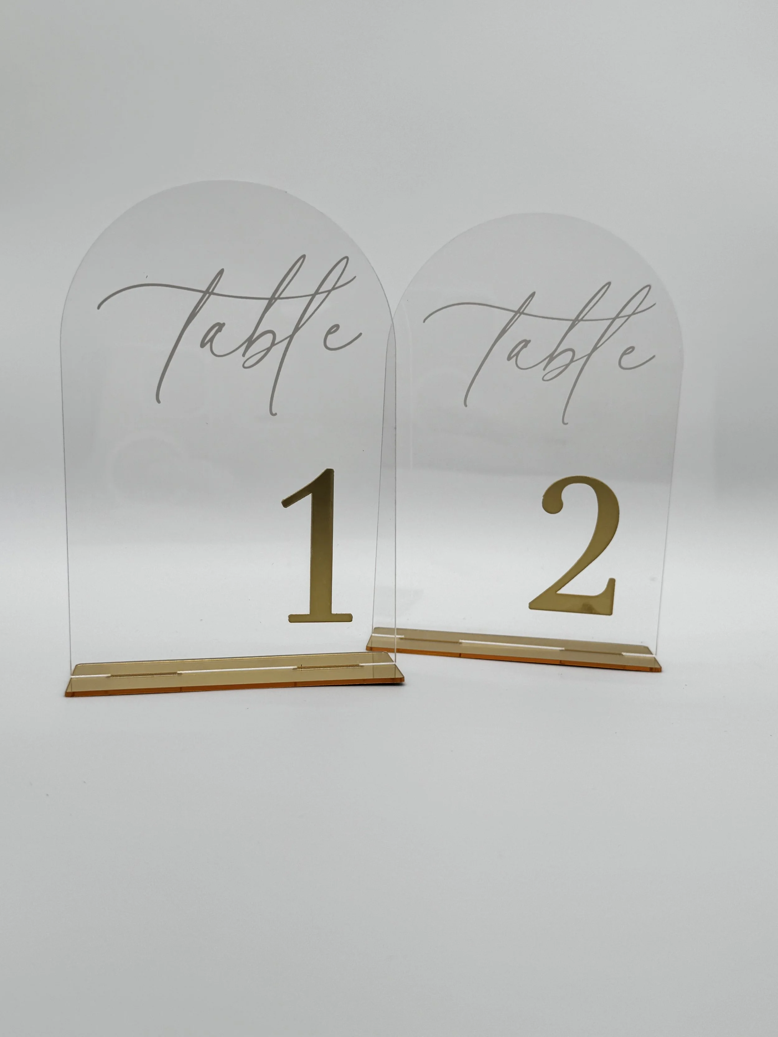 Arched Acrylic Table Numbers