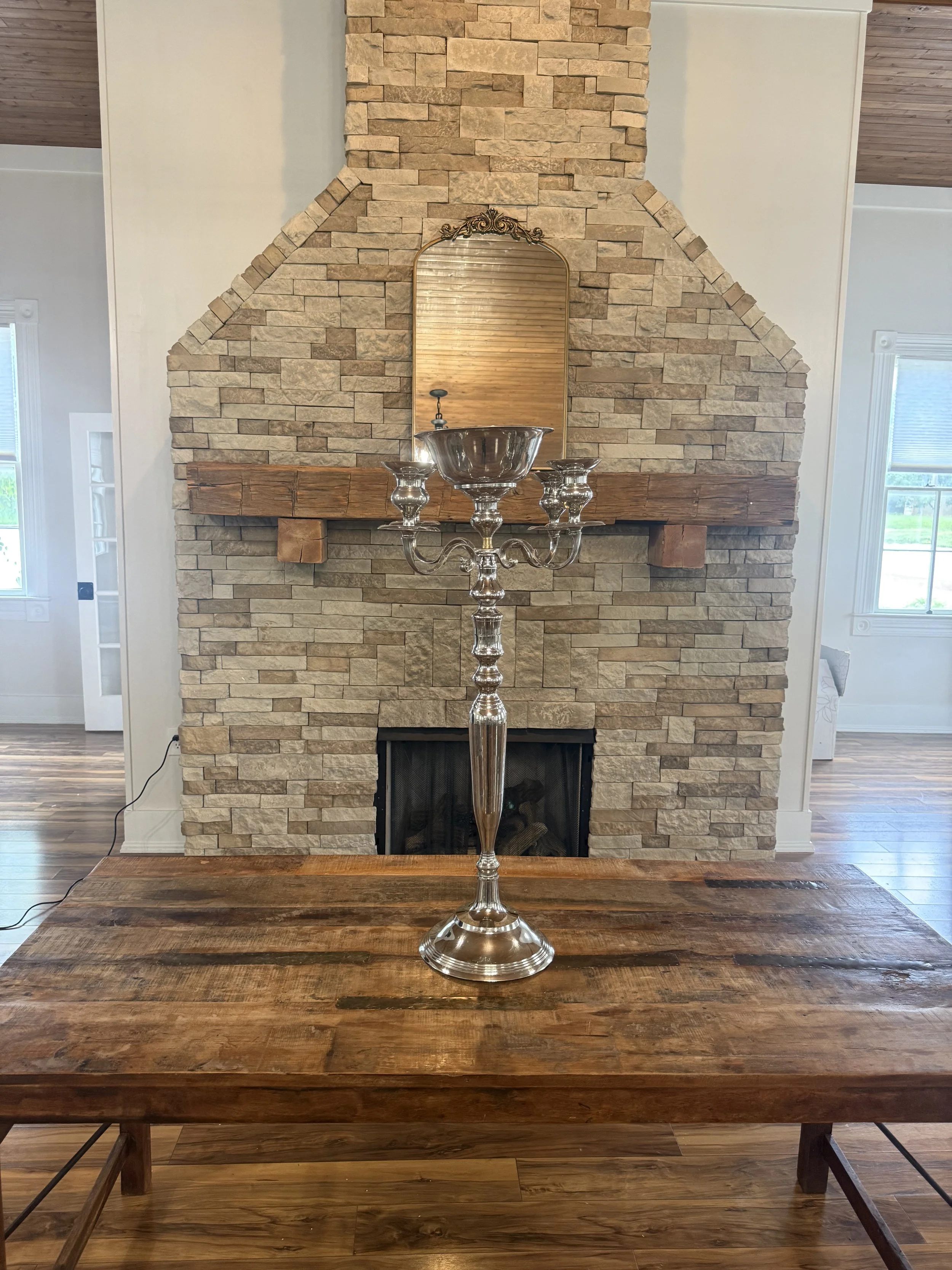 Silver Candelabra Centerpiece