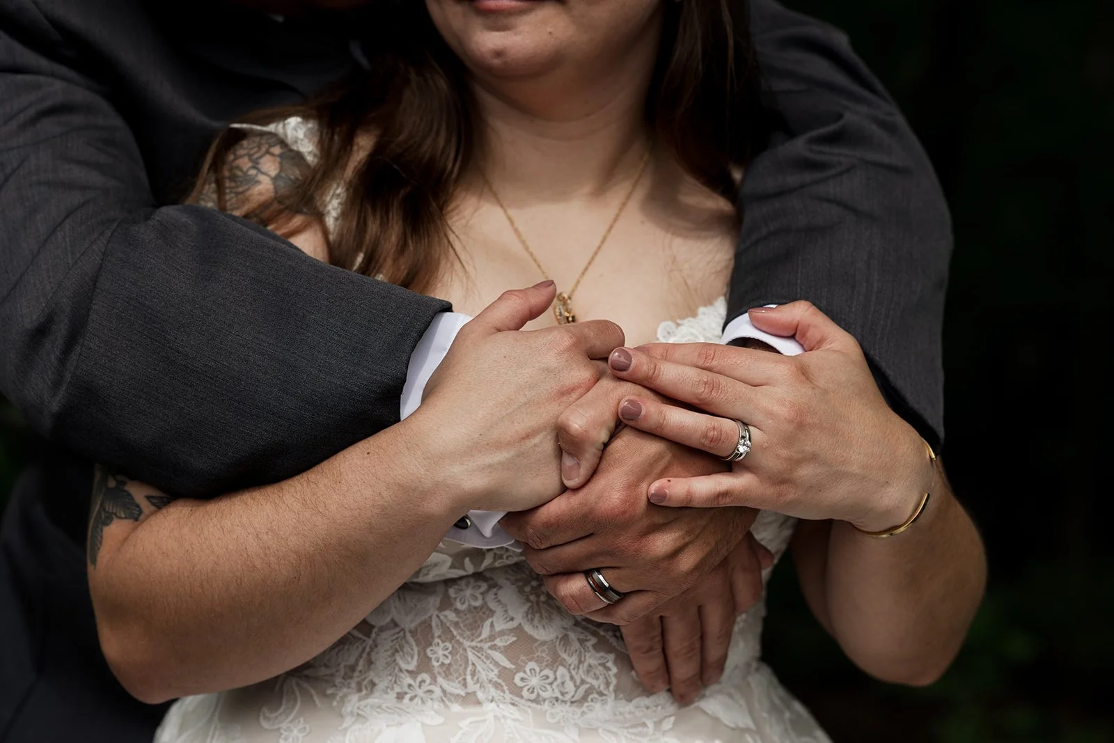 Romantic wedding portraits at a St. Louis micro wedding venue