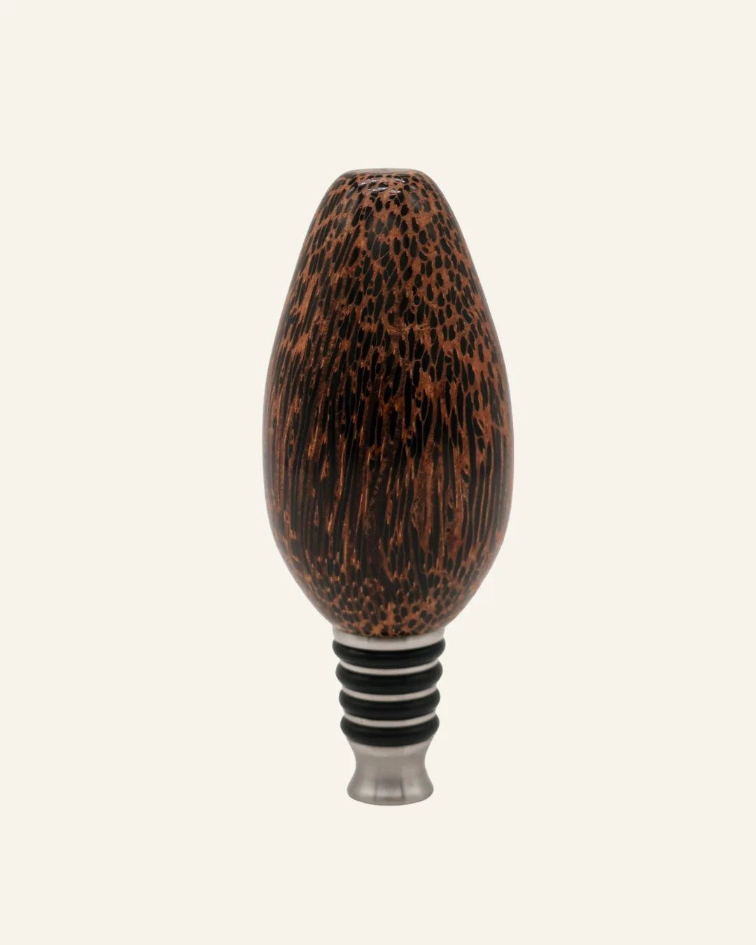 Black Palm Wood Wine Bottle Stopper