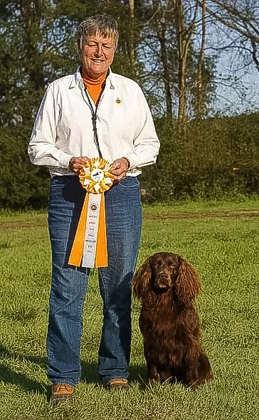 Pocotaligo's Go Big Red MHA Husker with his 13th MH pass from BSCBAA Hunt Test Mar 201.jpg