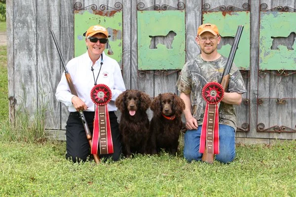 2015 BSS Doubles Roustabout 2nd Place Kim Parkman and Brian Schmidt with Pocotaligo's Go Big Red (Husker) and Pocotaligo's Firestarter (Flint).jpg