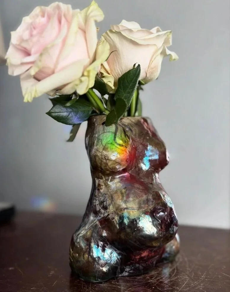 Raku Vase (6"tall)
