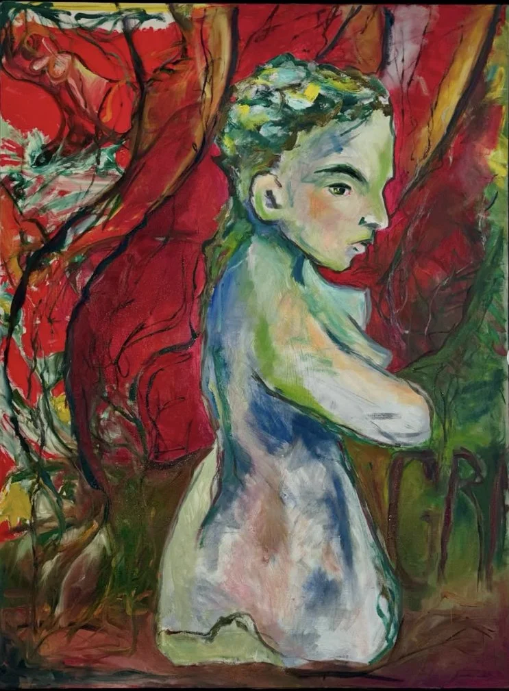 Watching, oil on canvas 
