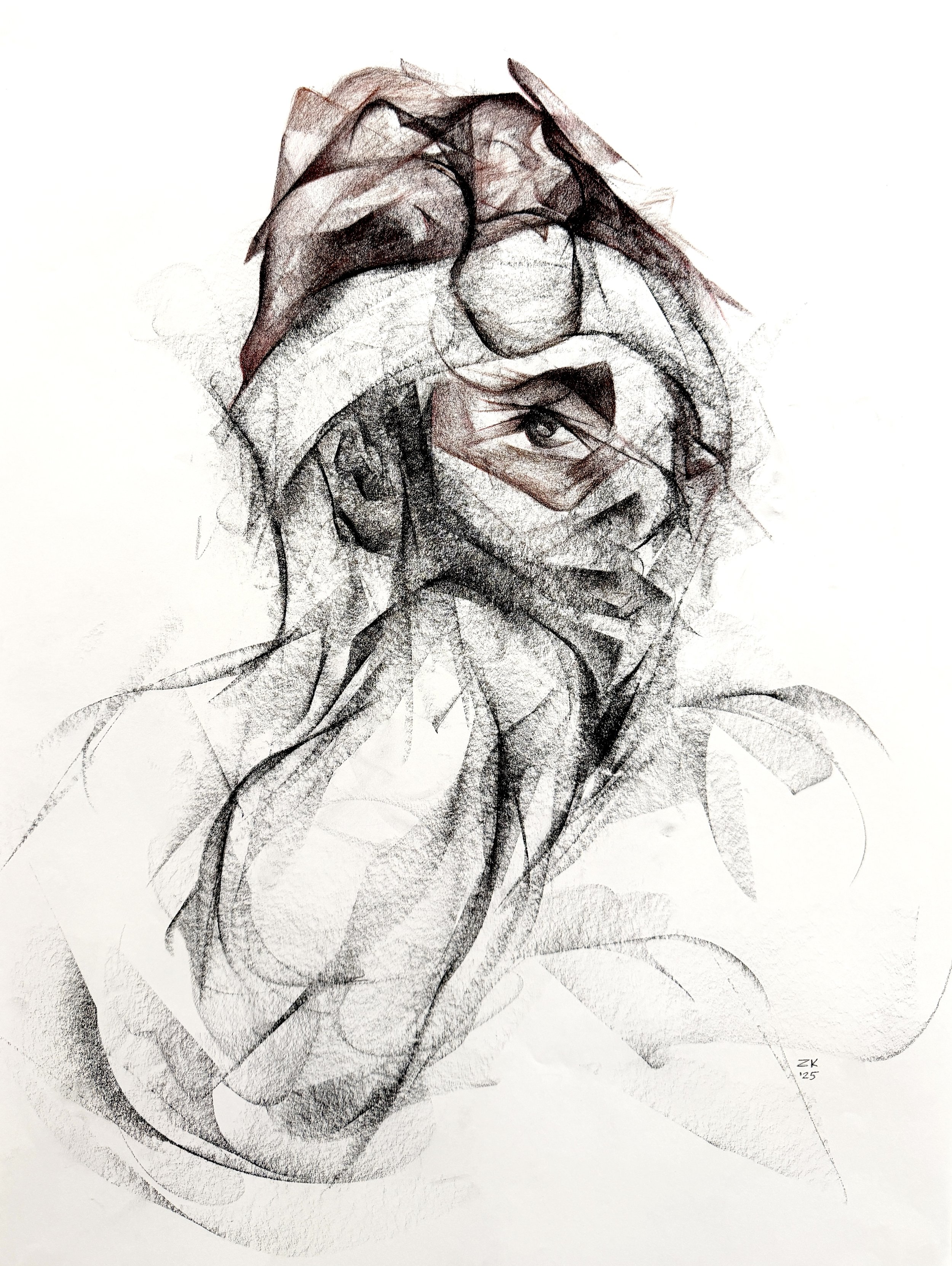"Barry"
Compressed charcoal on paper
18 x 24 in
2025