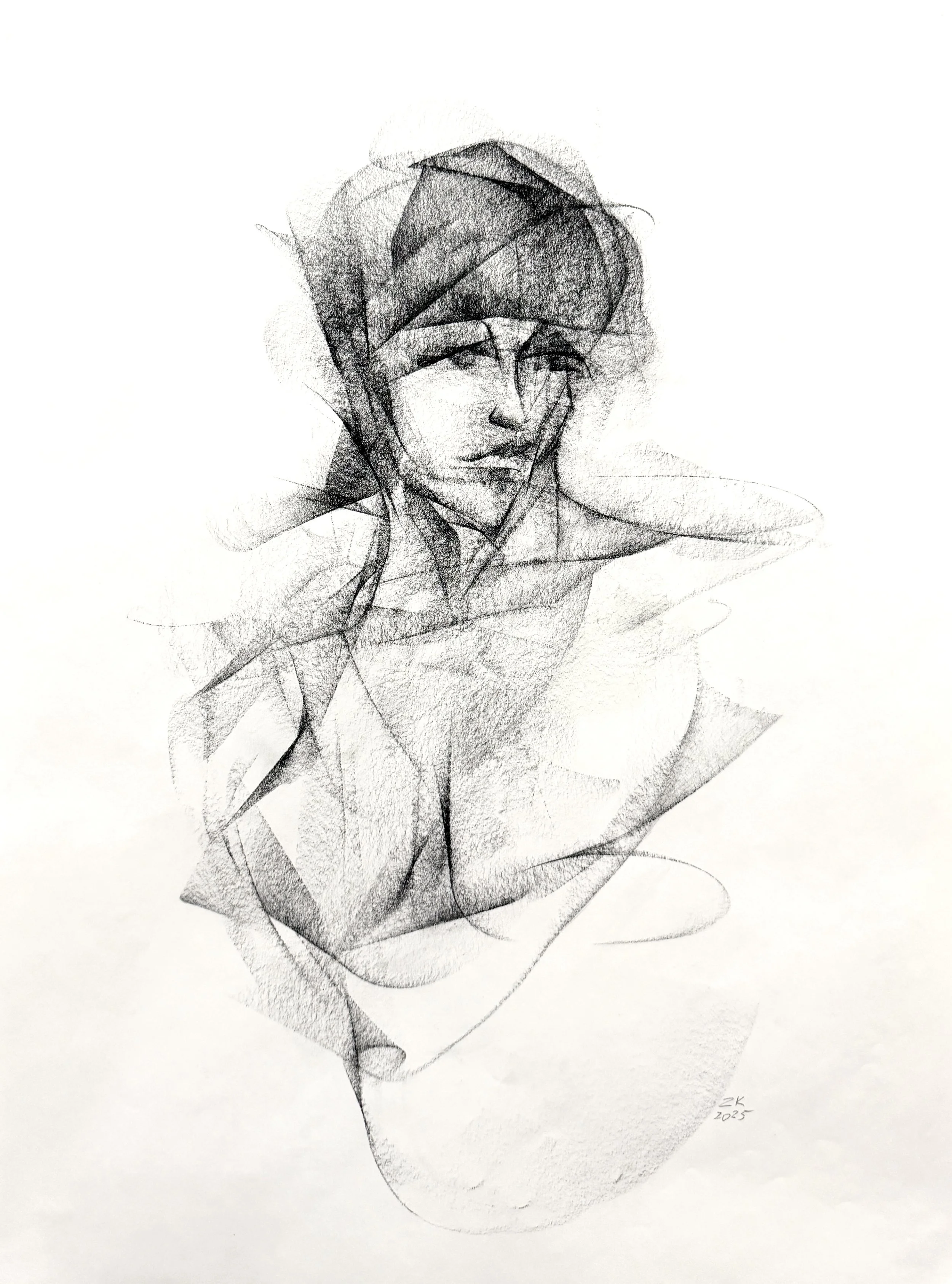 "Untitled"
Compressed charcoal on paper
18 x 24 in
2025