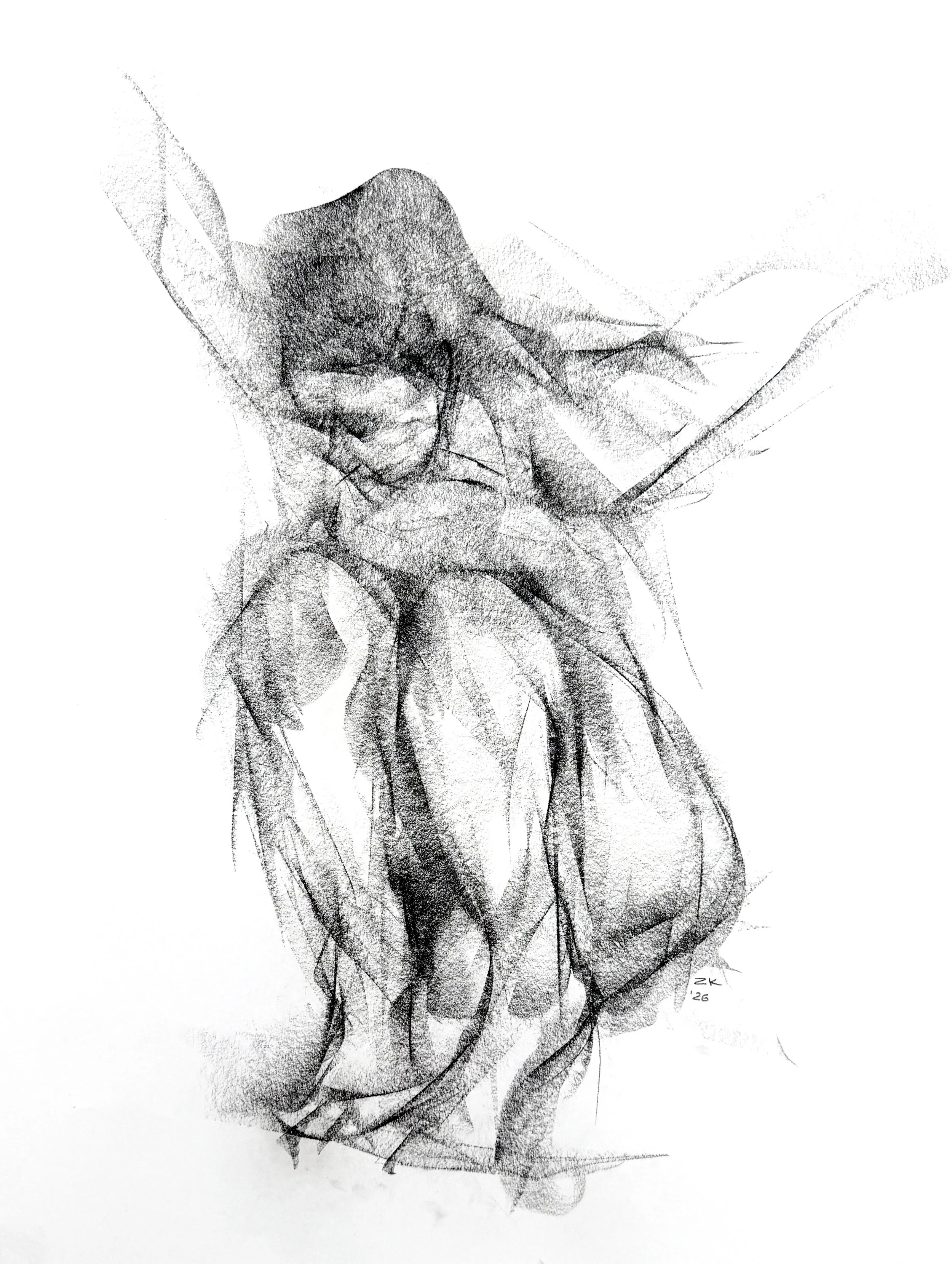"Untitled"
Compressed charcoal on paper
18 x 24 in
2026